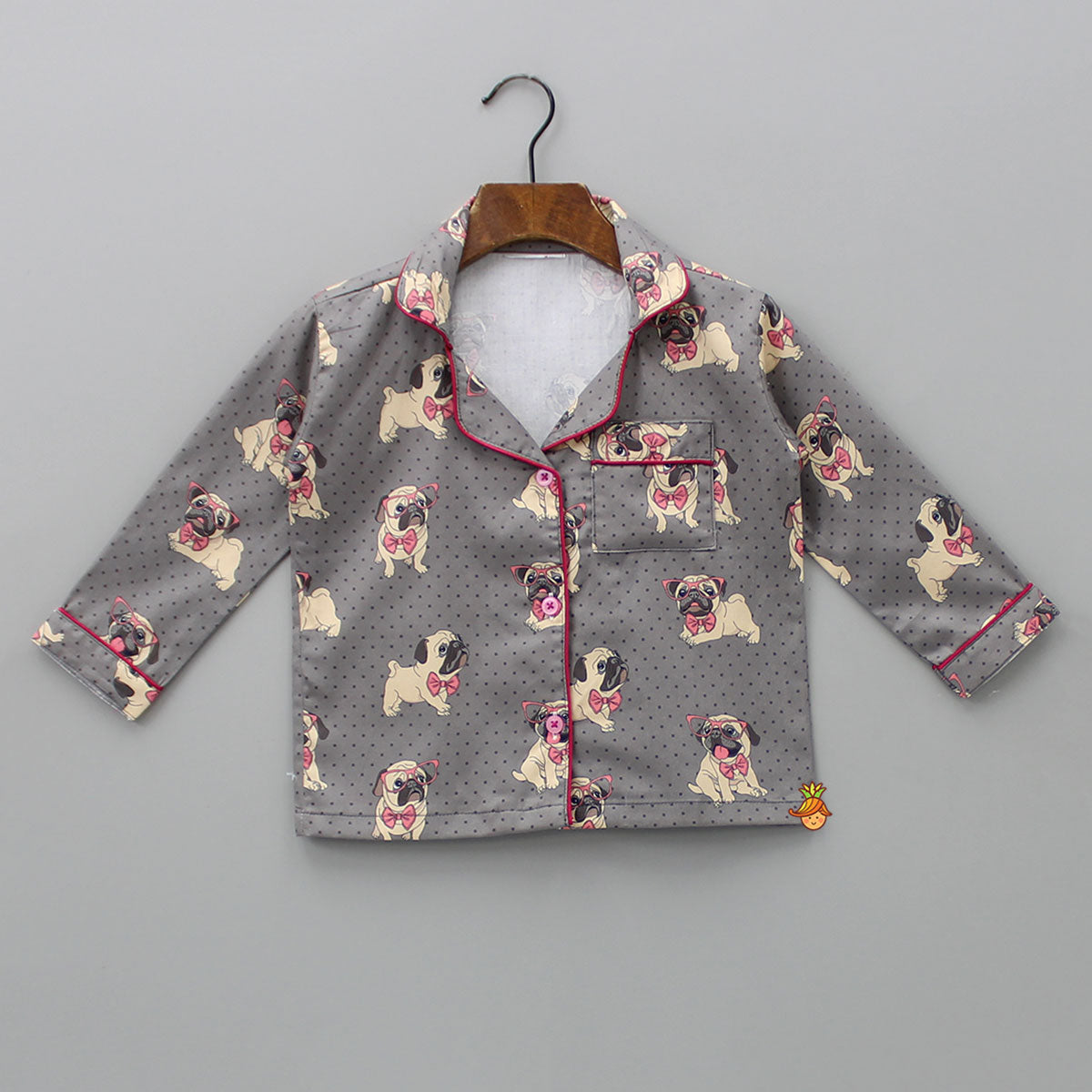 Pre Order: Cute Pug Printed Sleepwear
