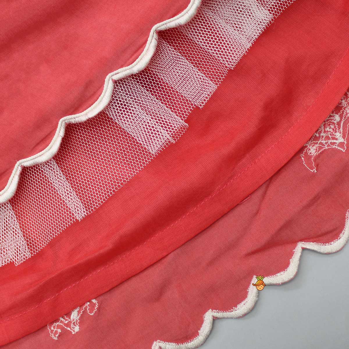 Pre Order: Dori Embroidered Top And Fringe Tassel Enhanced Lehenga