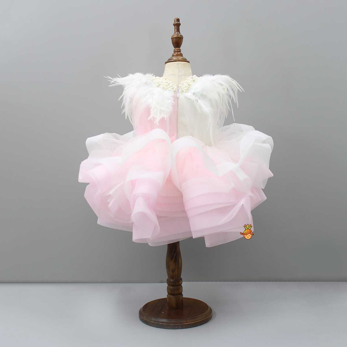 Pre Order: Dual-Colour Princess Net Flared Dress