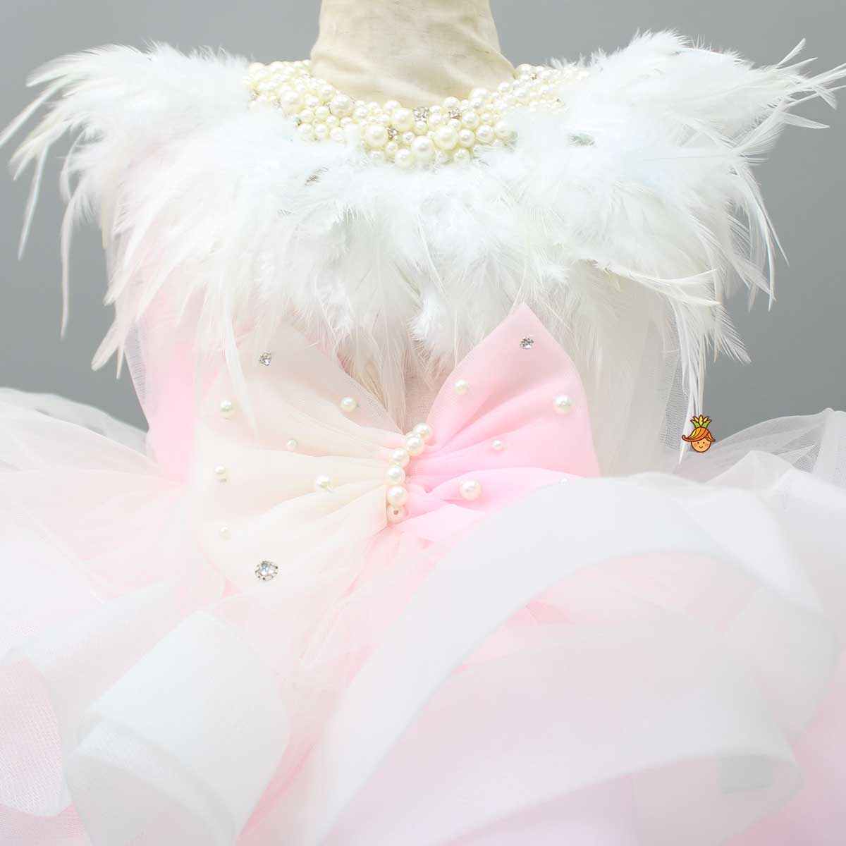 Pre Order: Dual-Colour Princess Net Flared Dress