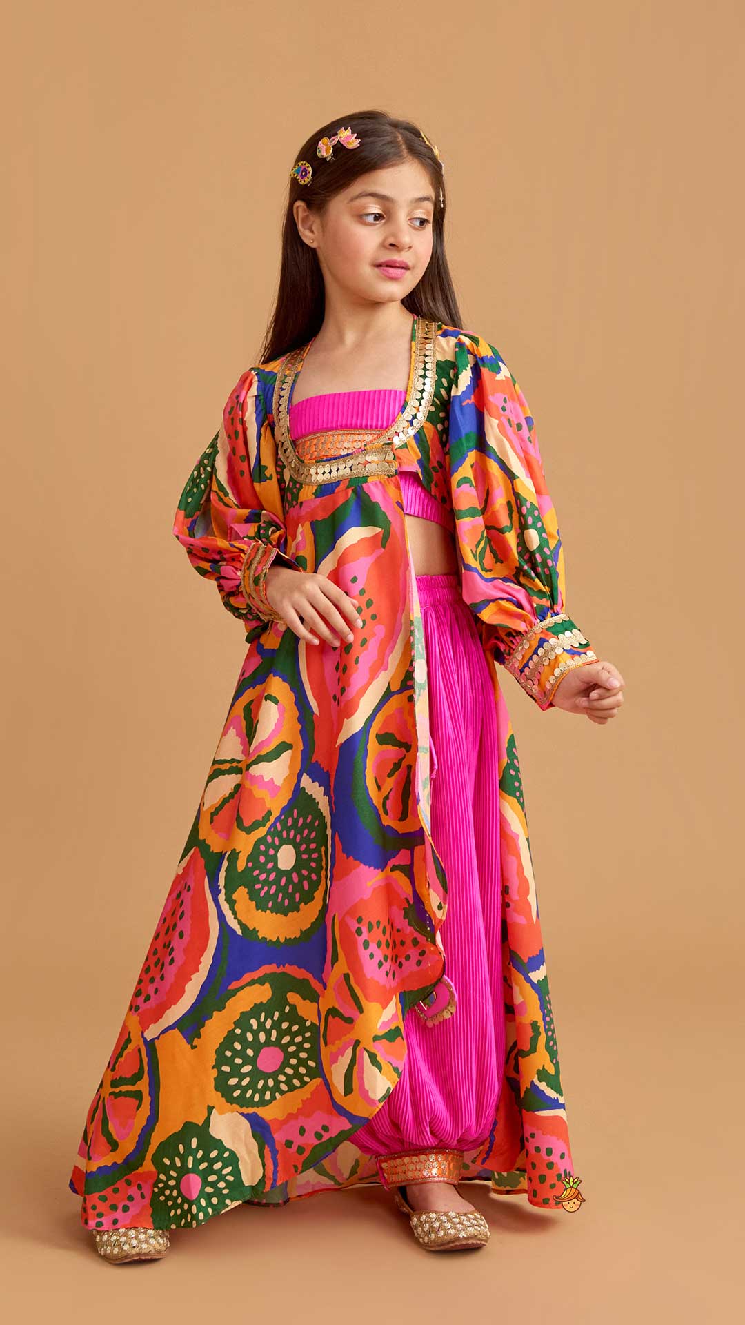 Pre Order: Pink Top With Side Slits Kurti And Patiala