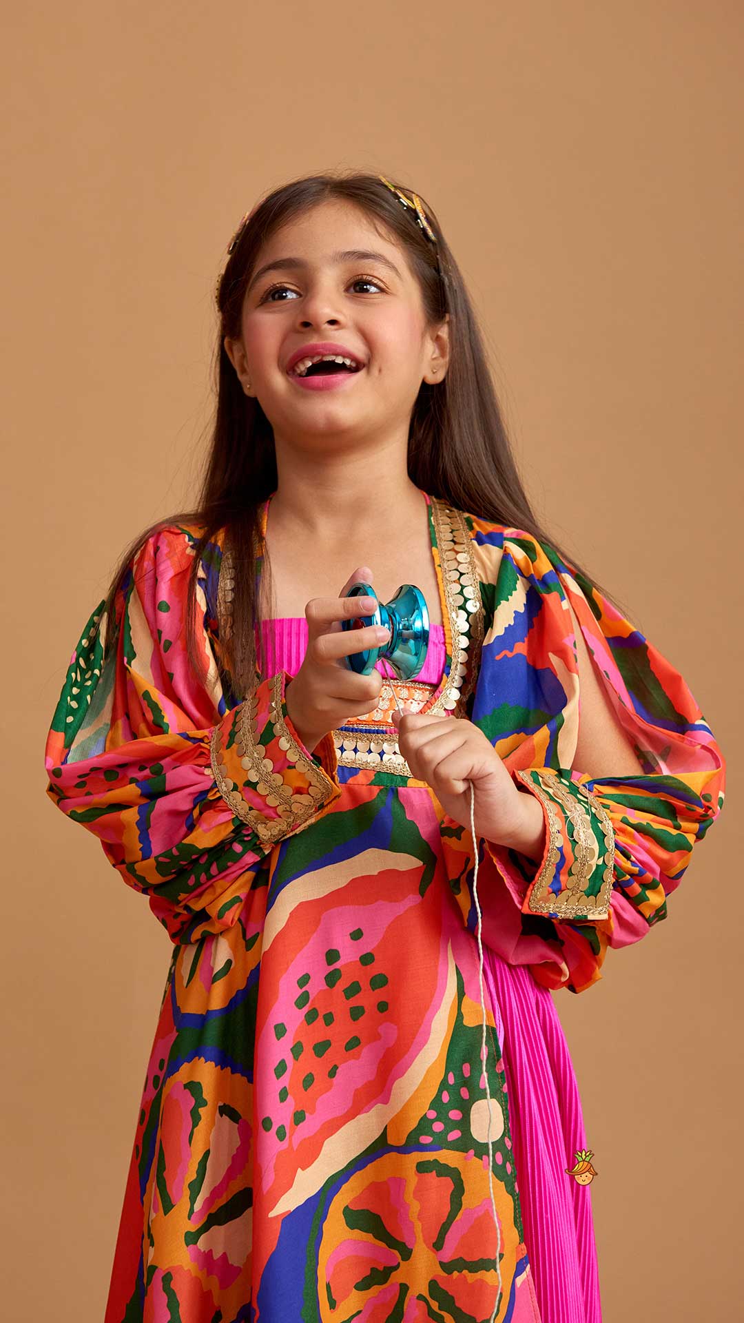 Pre Order: Pink Top With Side Slits Kurti And Patiala