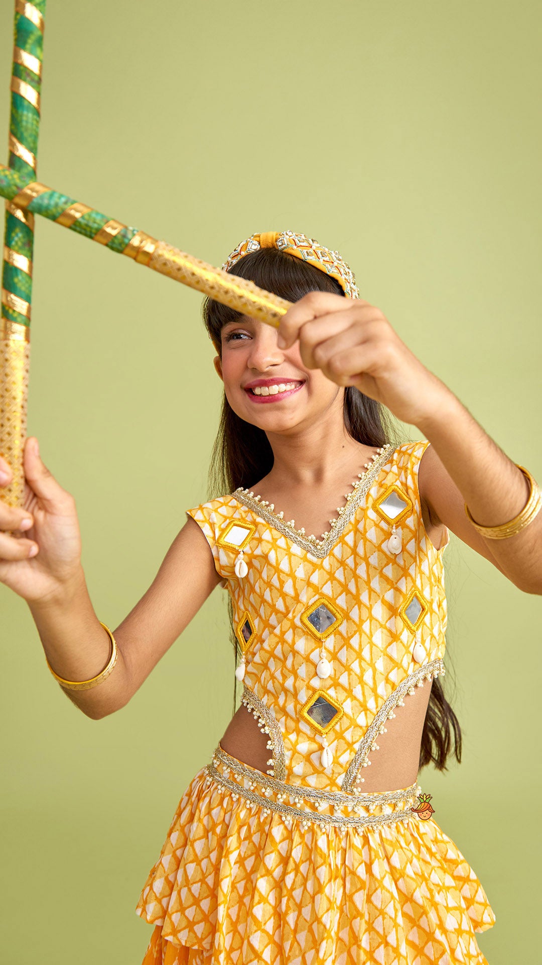 Pre Order: Faux Mirror Work Ruffle Kurti