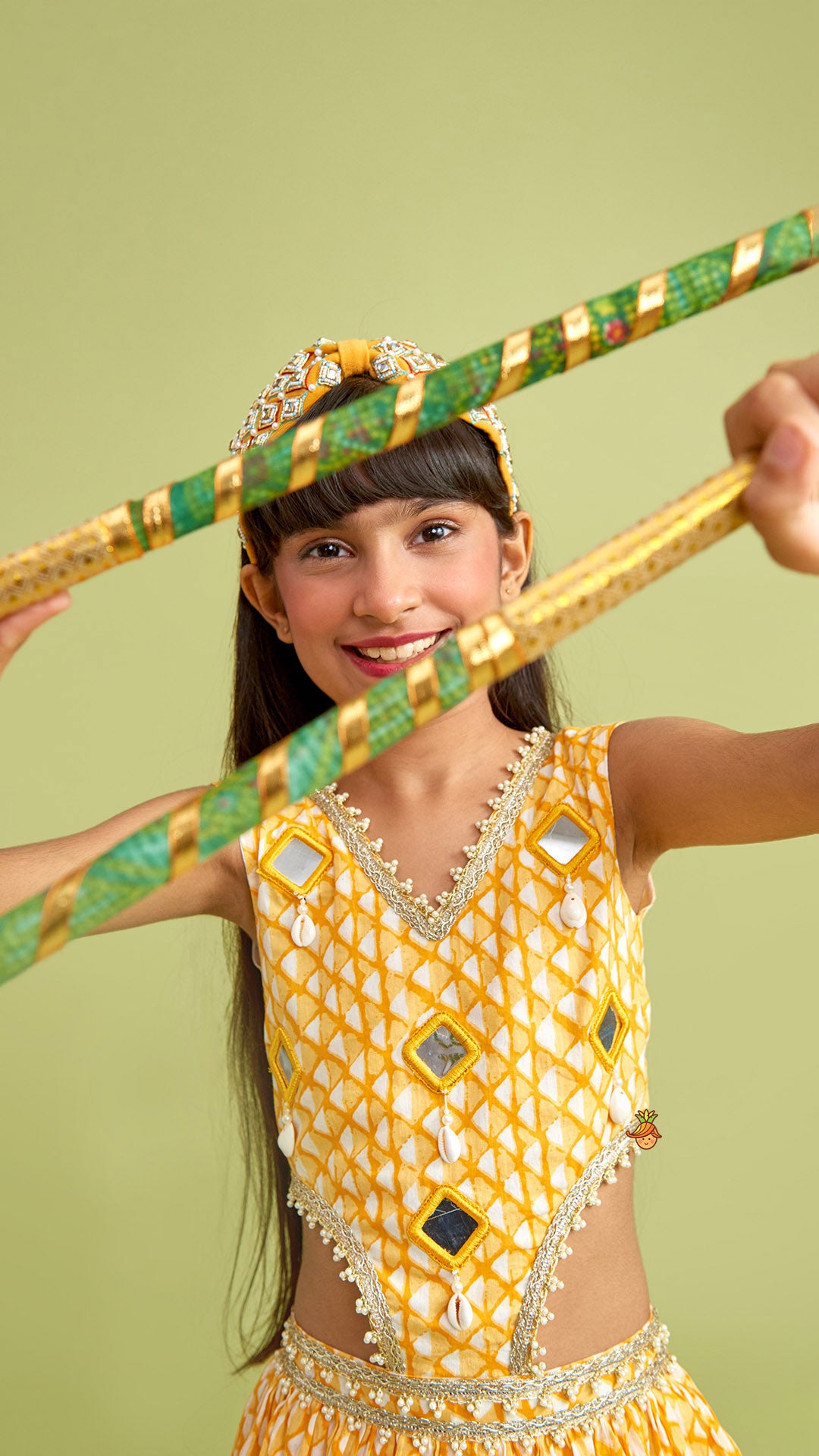 Pre Order: Faux Mirror Work Ruffle Kurti