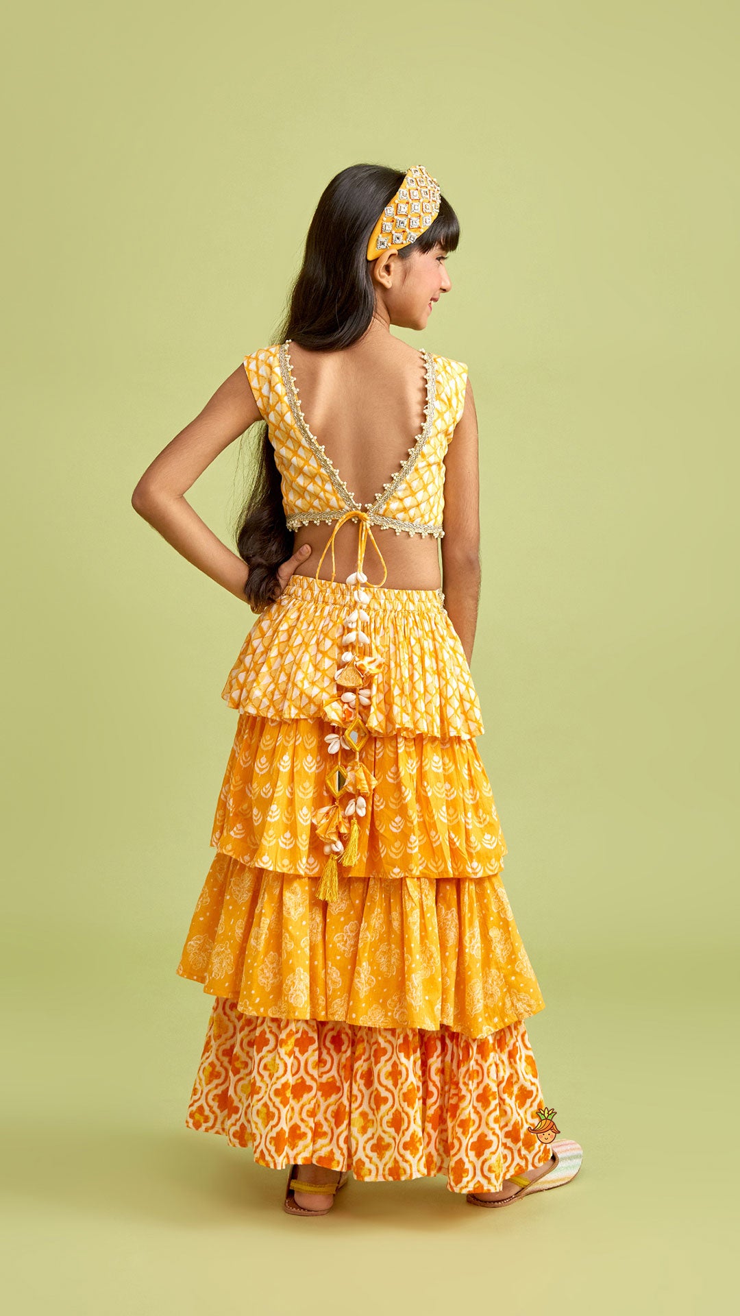 Pre Order: Faux Mirror Work Ruffle Kurti