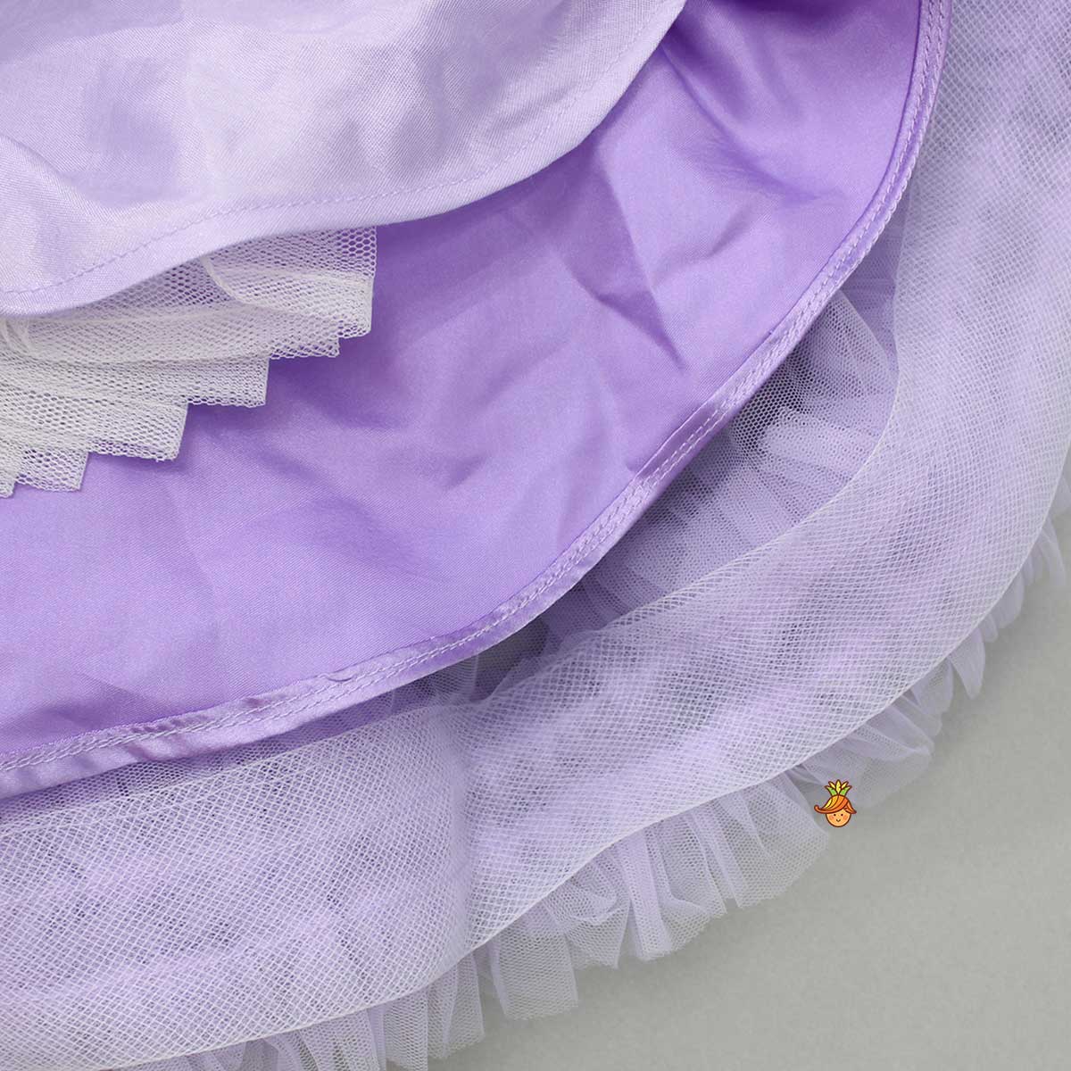 Ruffled Dress With Matching Bow And Swirled Bowie Headband