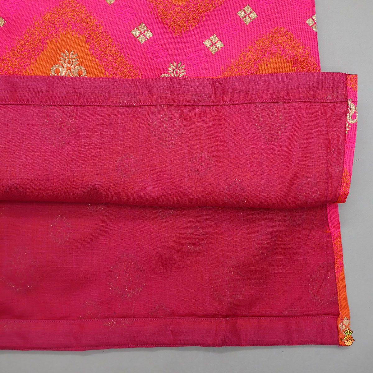 Pre Order: Embroidered Dual Tone Kurta And Dhoti