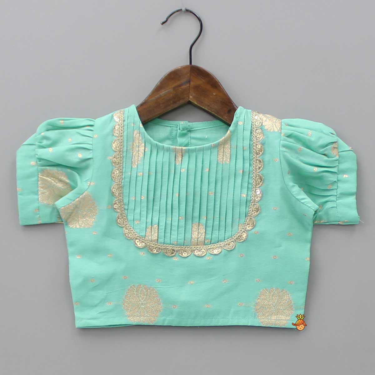 Pre Order: Chanderi Embroidered Green Top And Lehenga With Matching Dupatta