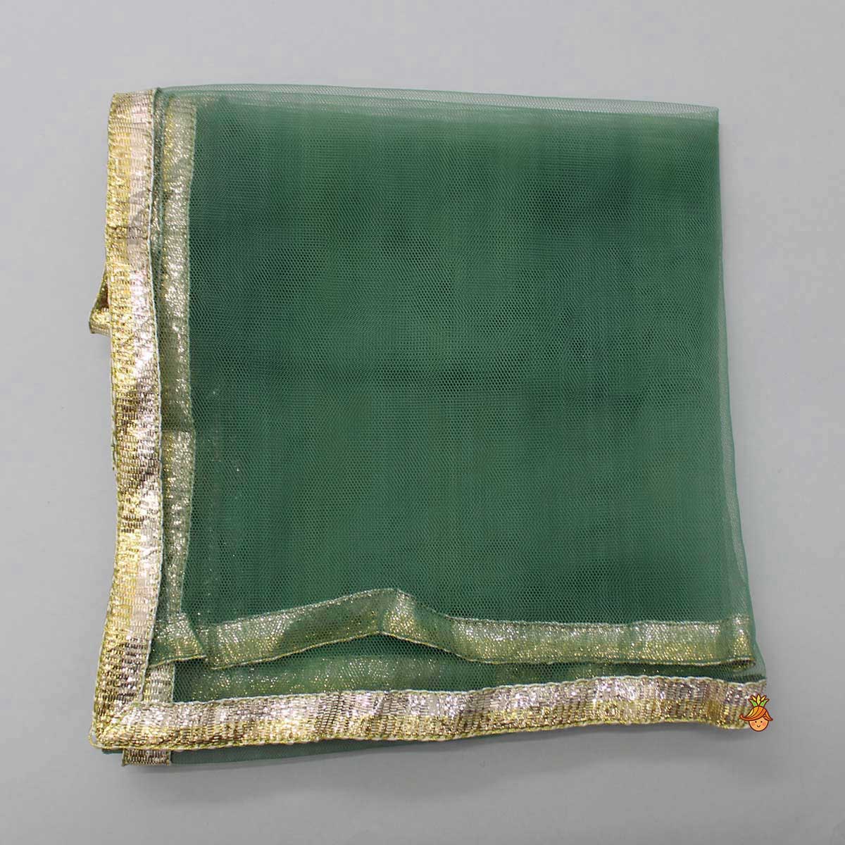 Pre Order: Green Top With Bird Embroidery And Lehenga