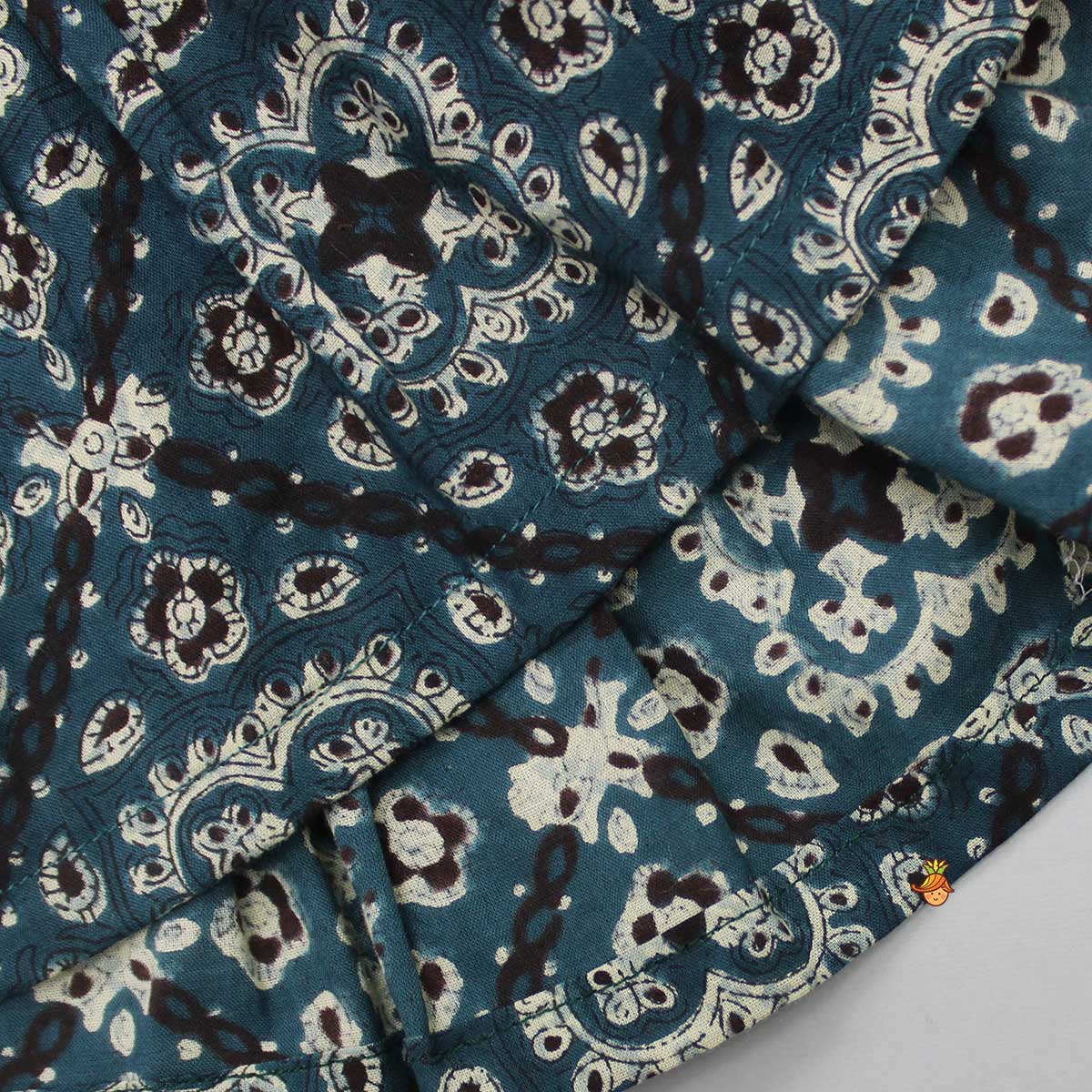 Pre Order: Printed Top And Flared Off White Palazzo