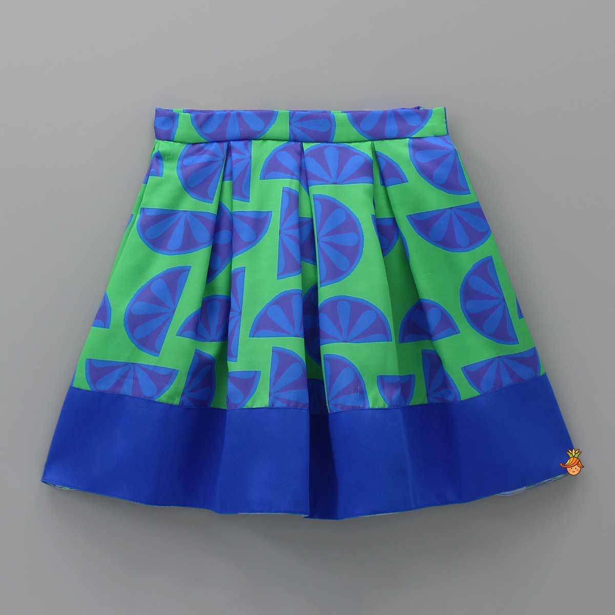 Printed Triple Knot Back Top And Skirt