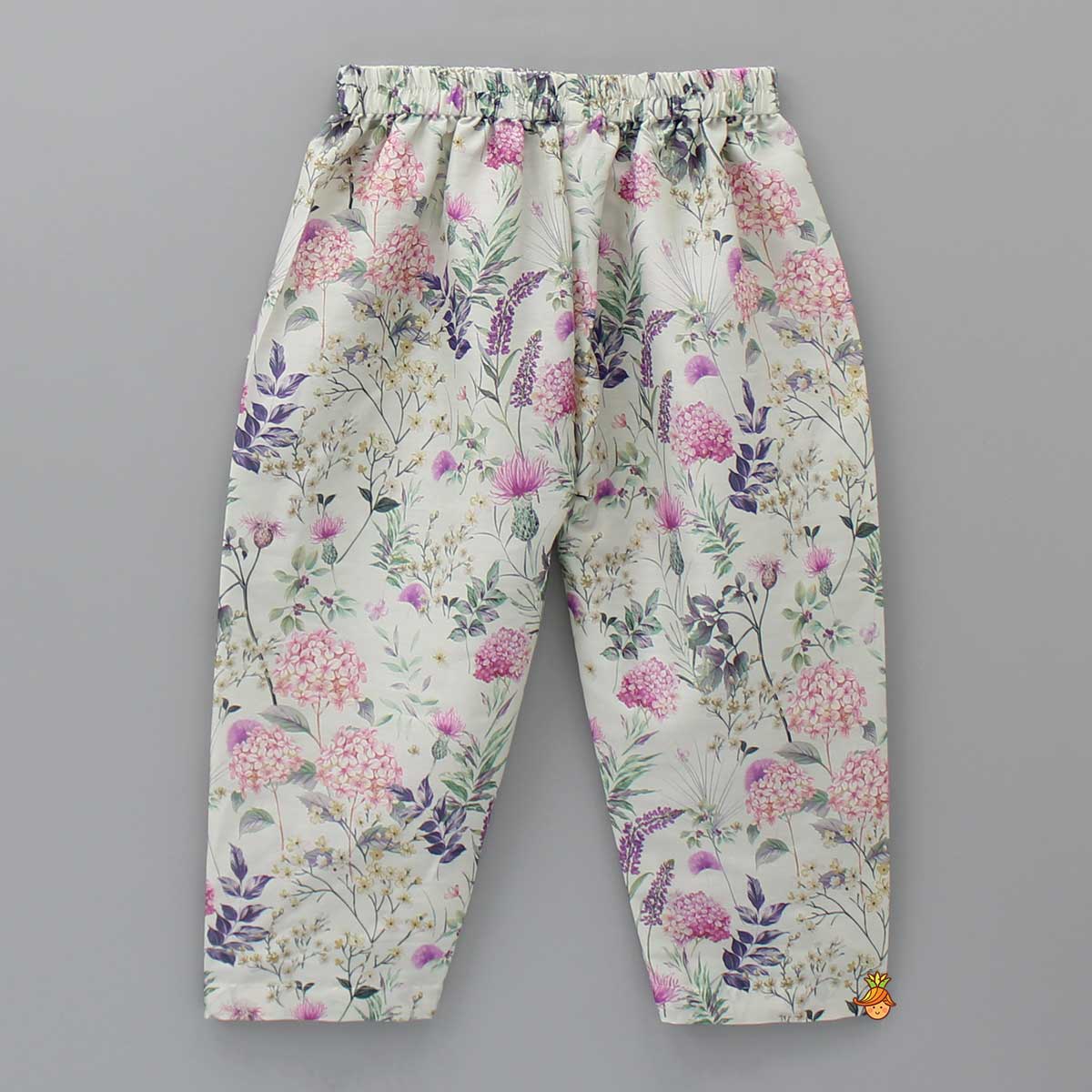 Pre Order: Pleated Front Placket Multicolour Kurta And Pyjama