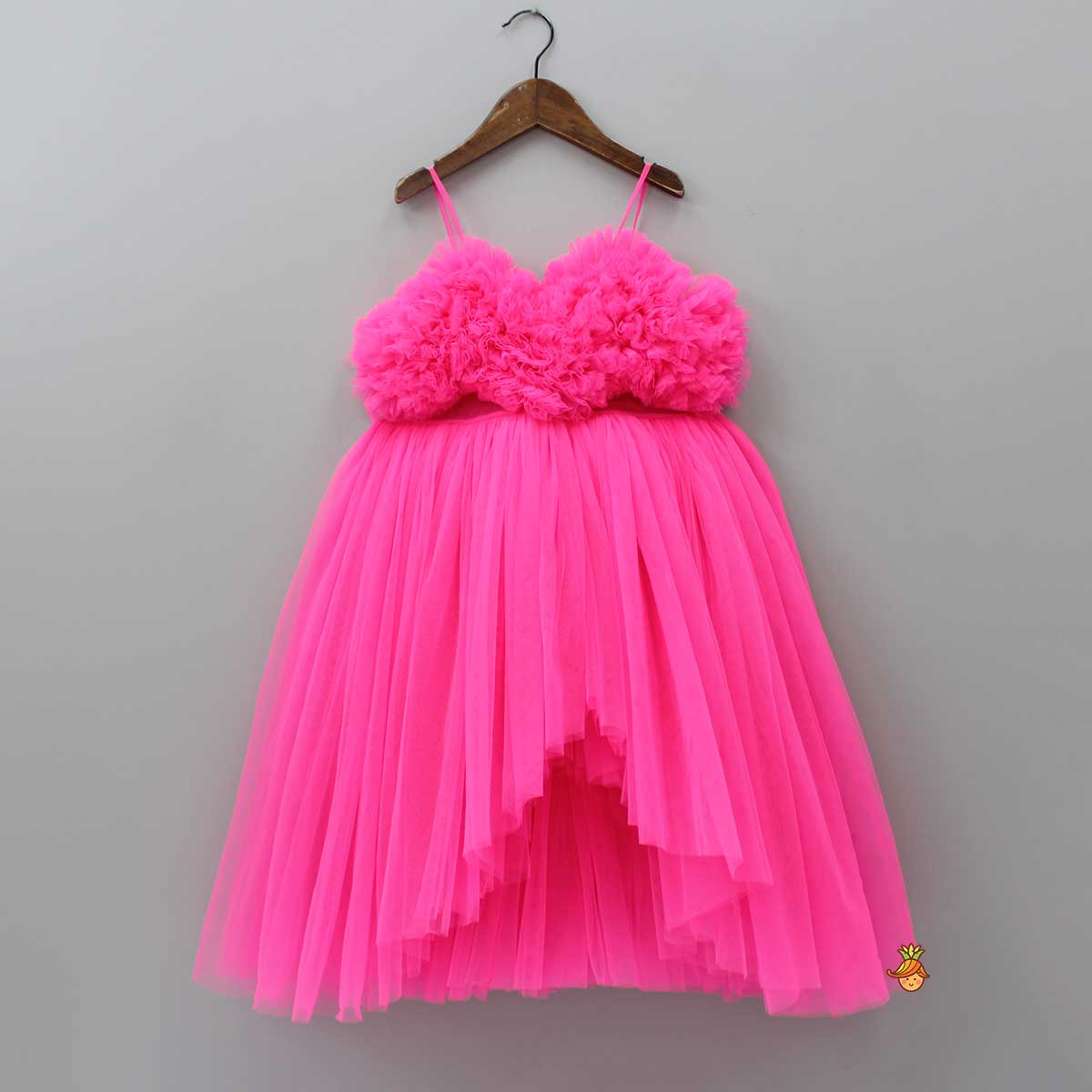 Pre Order: Pink Strappy Net Gown