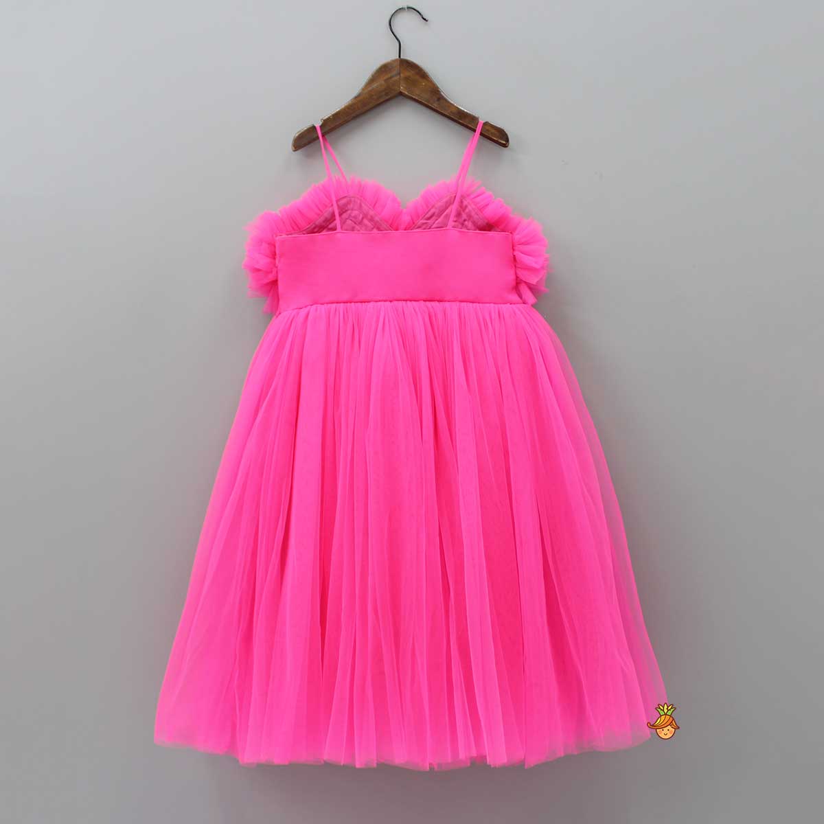 Pre Order: Pink Strappy Net Gown