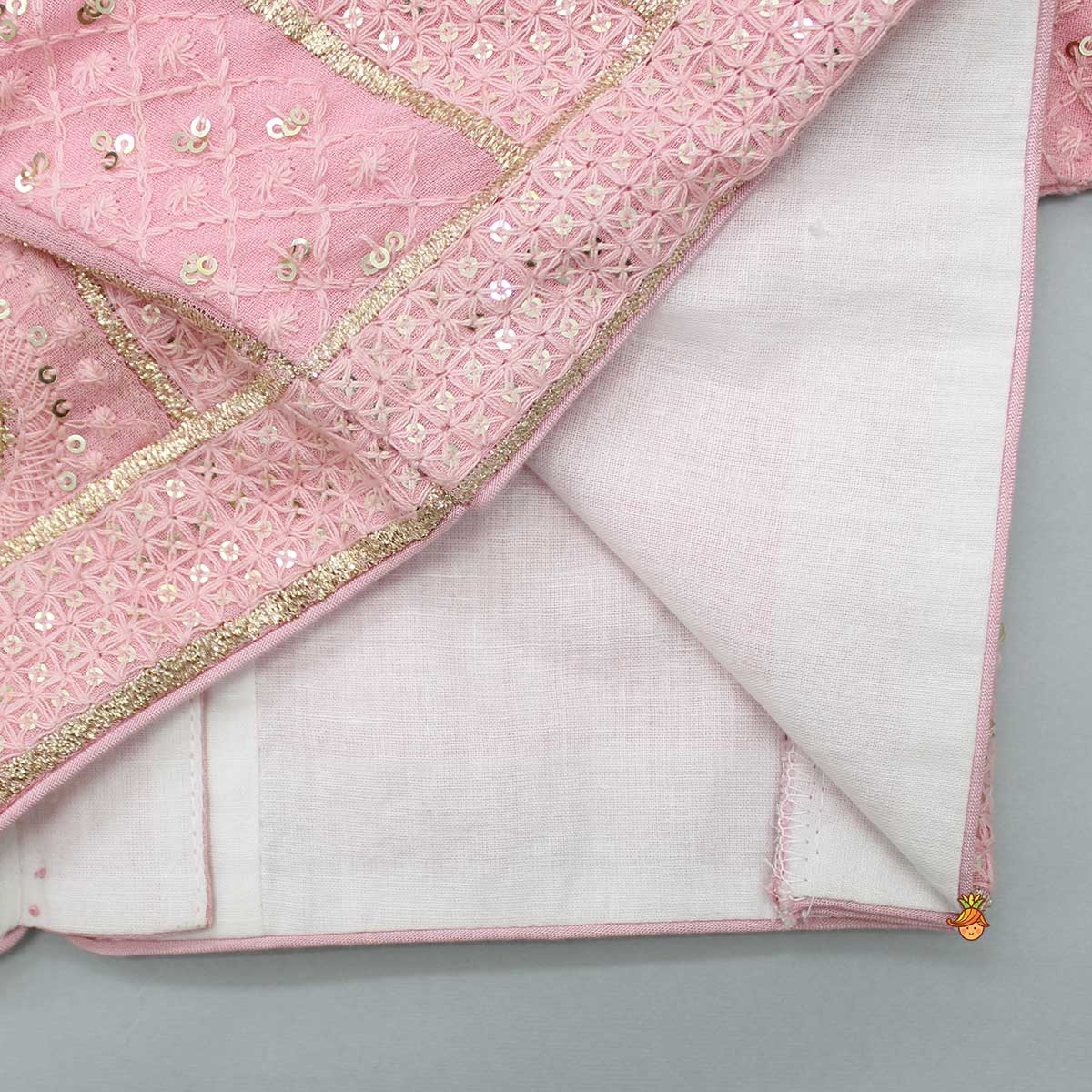 Pre Order: Embroidered Top And Lehenga With Matching Potli And Net Dupatta