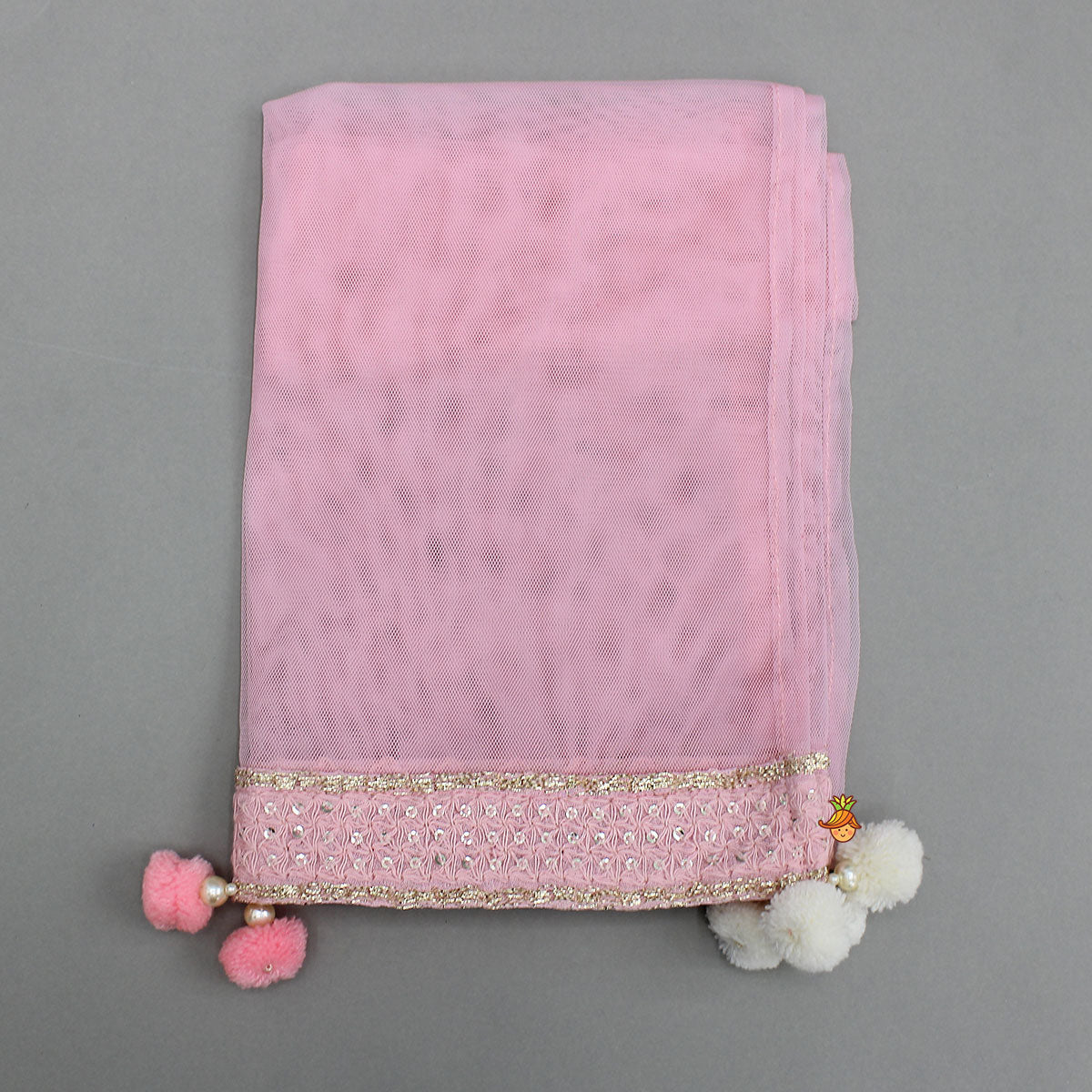 Pre Order: Embroidered Top And Lehenga With Matching Potli And Net Dupatta