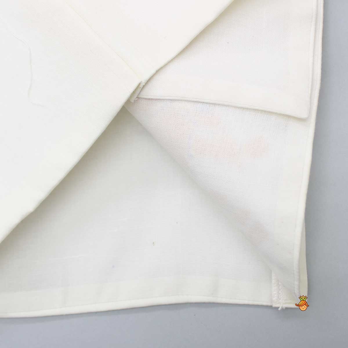 Pre Order: Mustard Kurta With Camel Embroidered Jacket And Pyjama