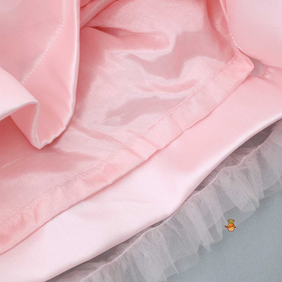 Butterfly Adorned Pink Trail Dress