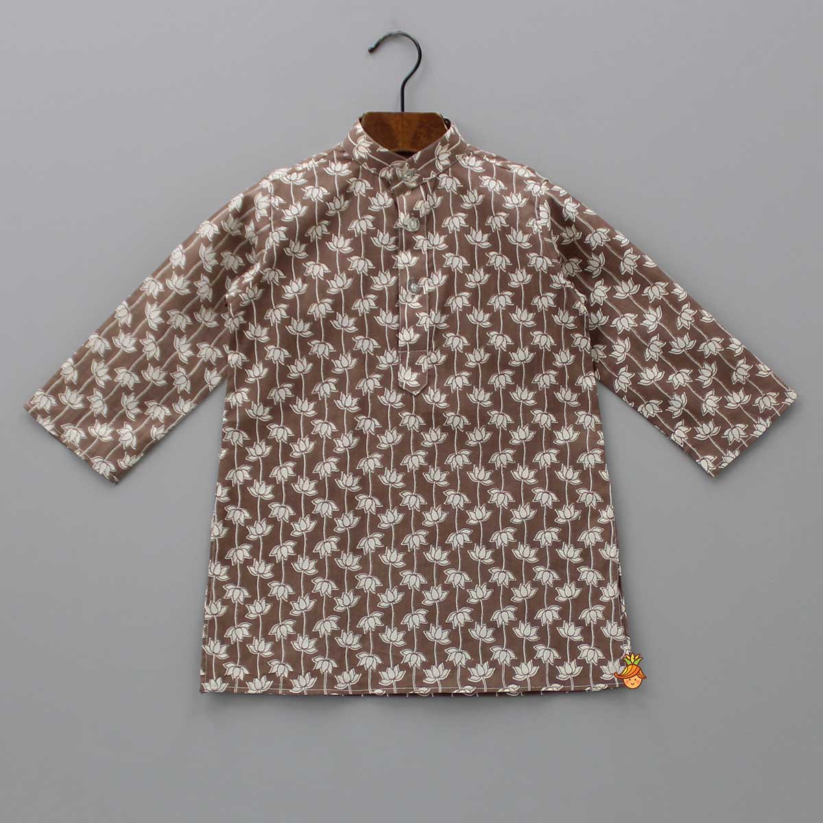 Printed Kurta With Embroidered Jacket And Churidar