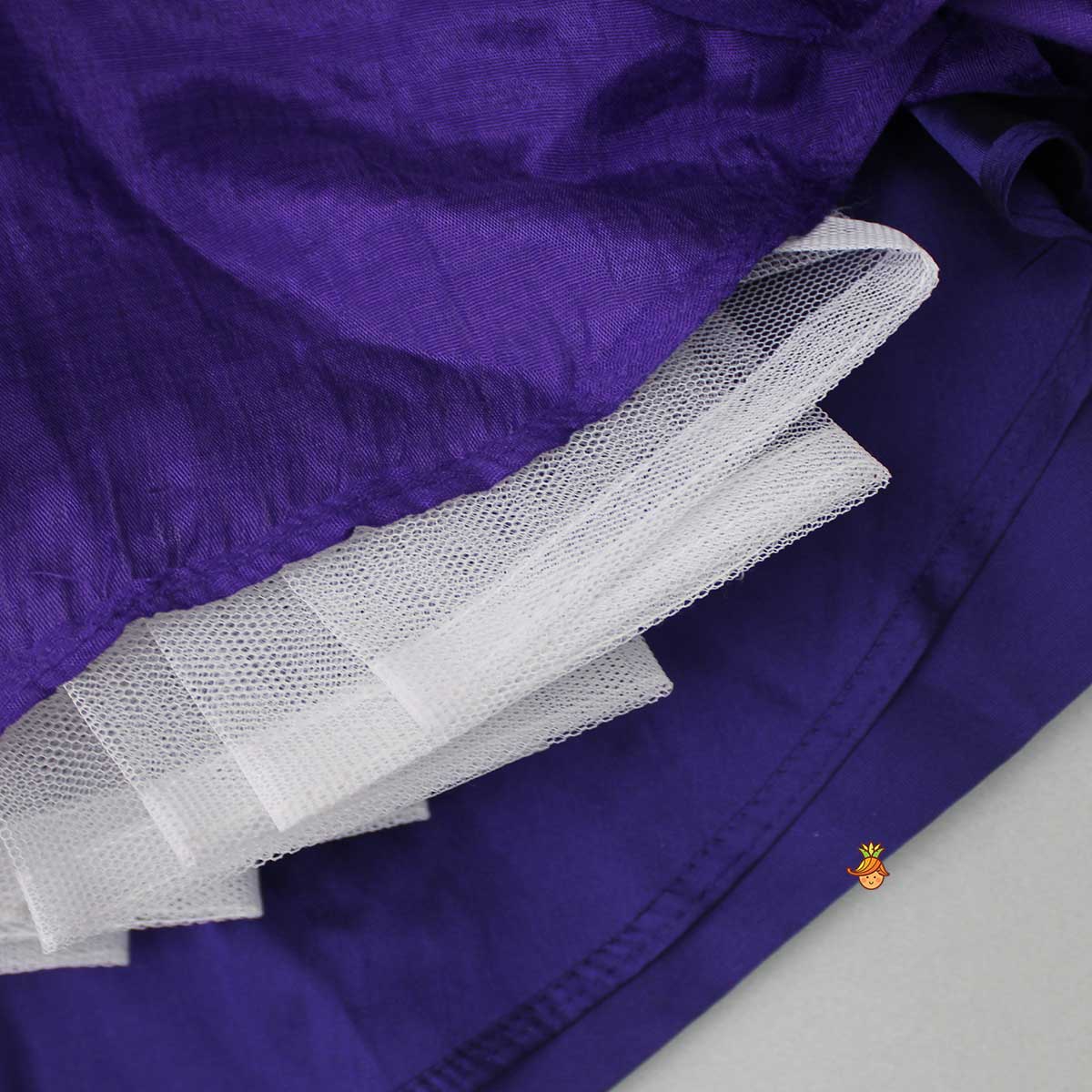 Pre Order: Elegant Purple Layered Dress With Matching Detachable Bow And Head Band