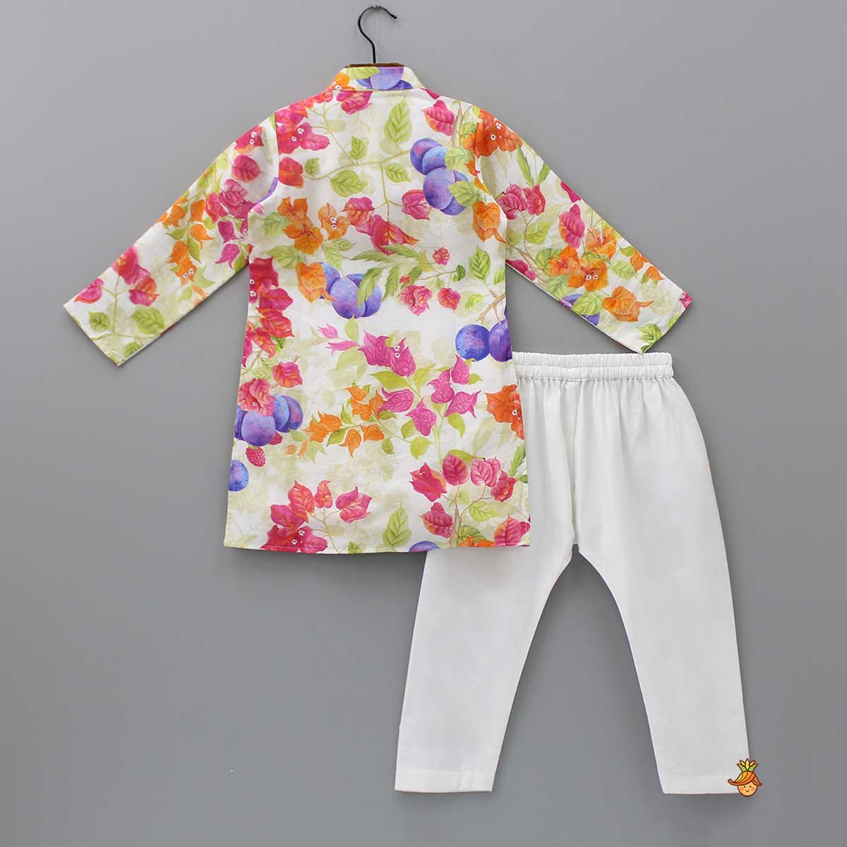 Pre Order: Elegant Floral Printed Multicolour Kurta And Pyjama