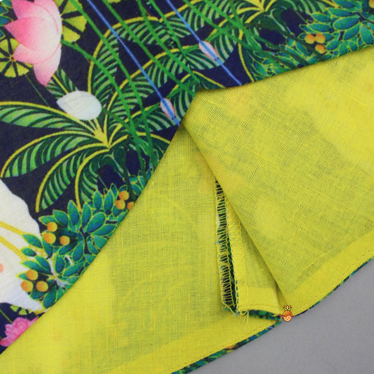 Pre Order: Yellow Printed Kurta With Open Jacket And Pyjama