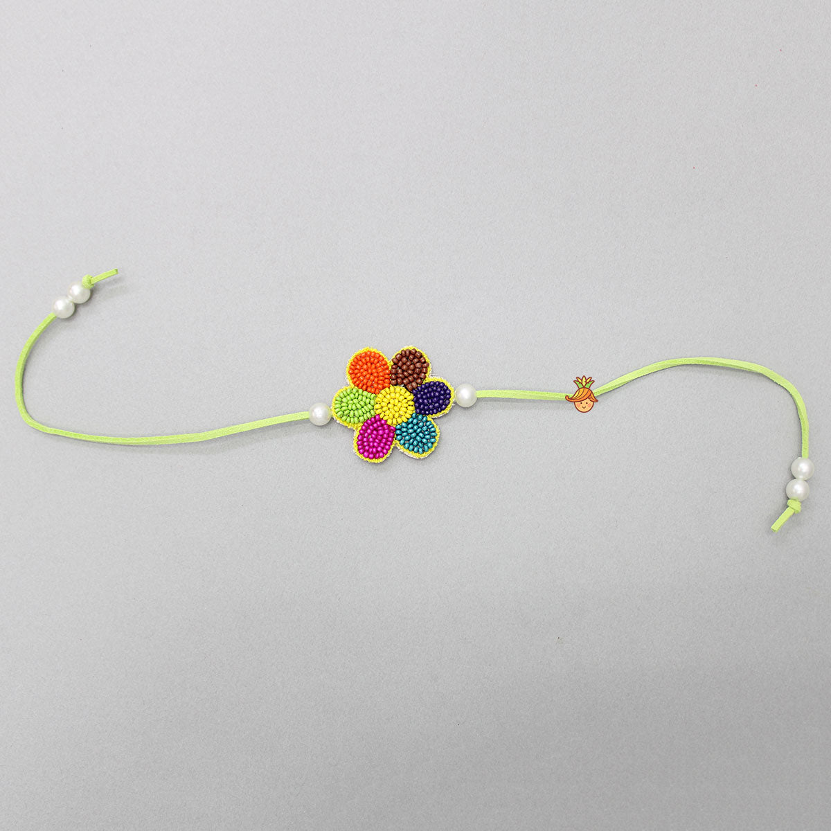 Beaded Floral Multicolour Rakhi