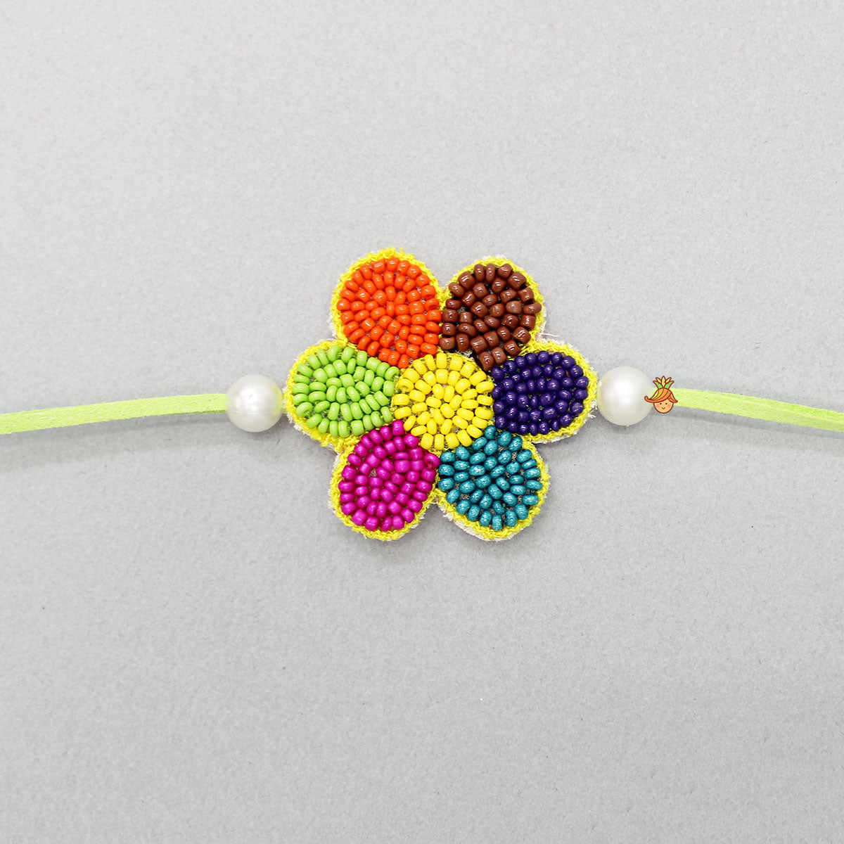 Beaded Floral Multicolour Rakhi