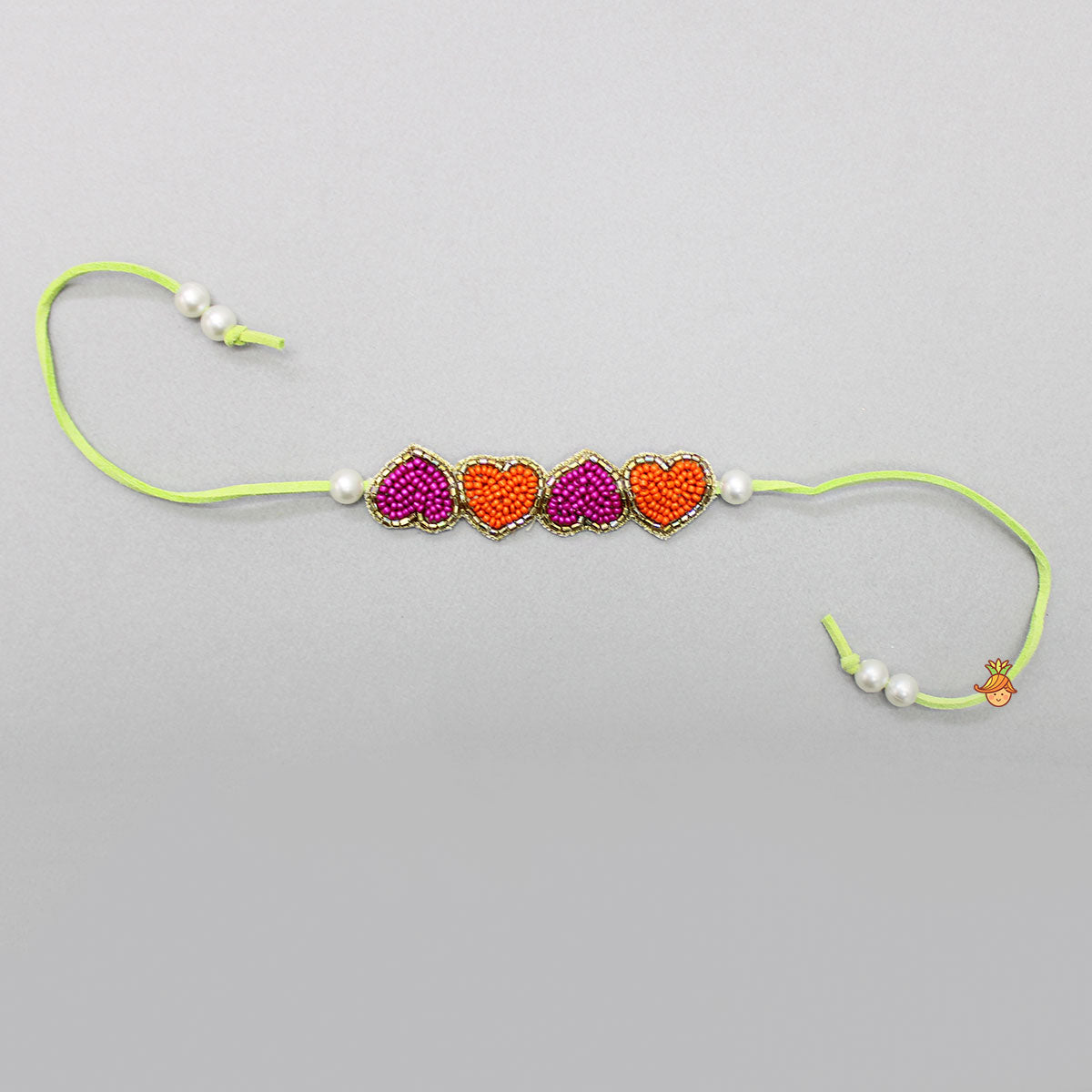 Heart Embroidered Rakhi