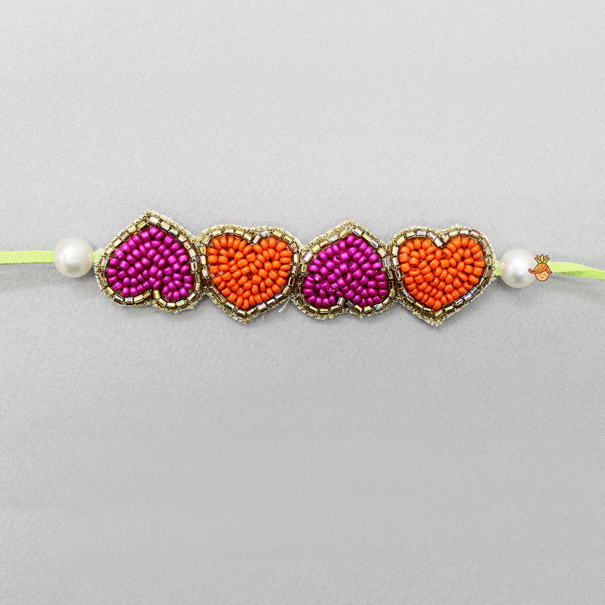 Heart Embroidered Rakhi