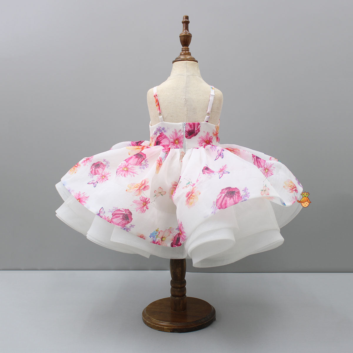 Pre Order: Floral Printed Pintuck Strappy Dress