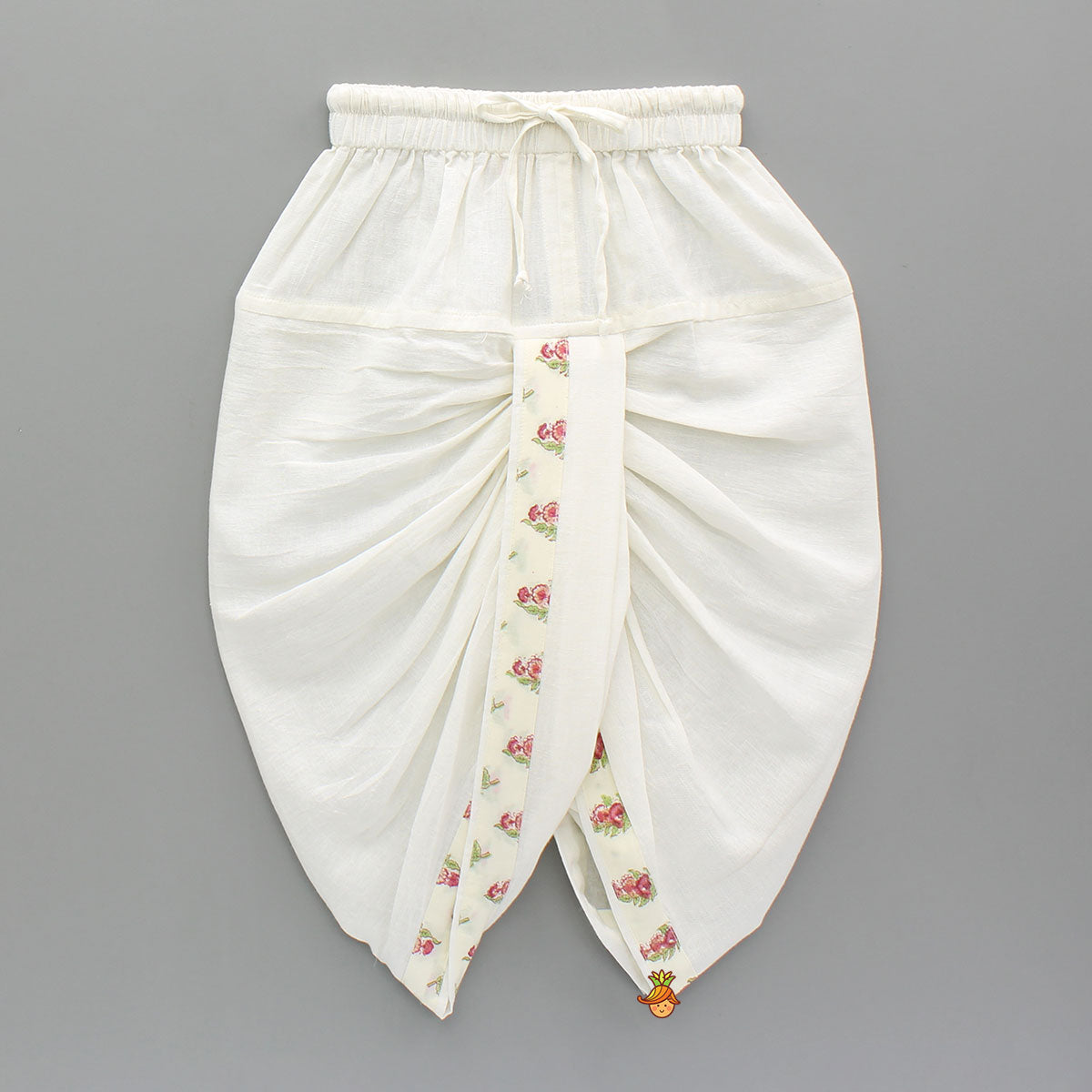 Pre Order: Floral Printed Kurta With Handworked Jacket And Dhoti.