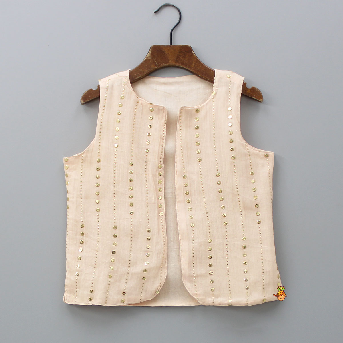 Embroidered Kurta And Jacket With Pyjama
