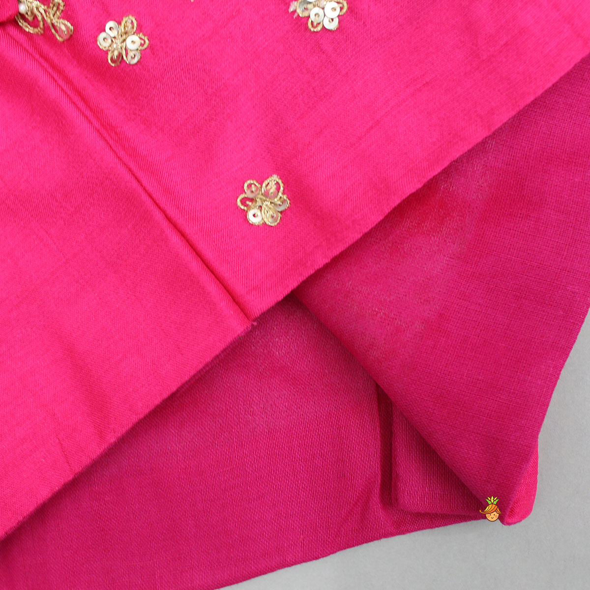 Pre Order: Sequin Embroidered Pink Top And Lehenga With Matching Net Dupatta