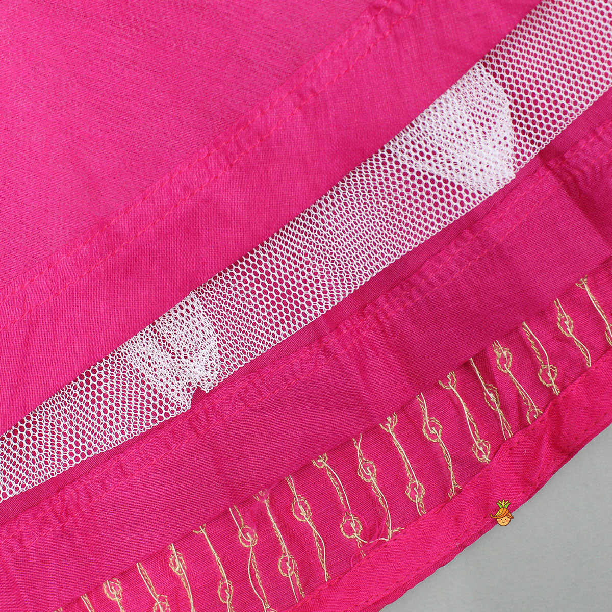 Pre Order: Sequin Embroidered Pink Top And Lehenga With Matching Net Dupatta