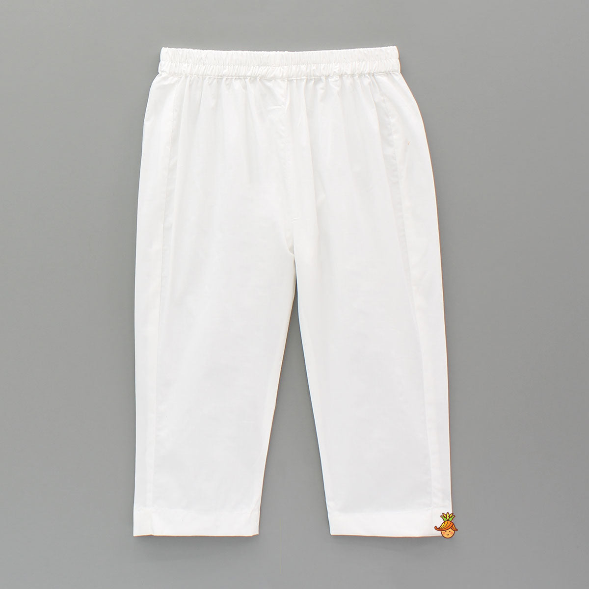 Pre Order: Orange Printed Kurta With One Side Flap And Pyjama