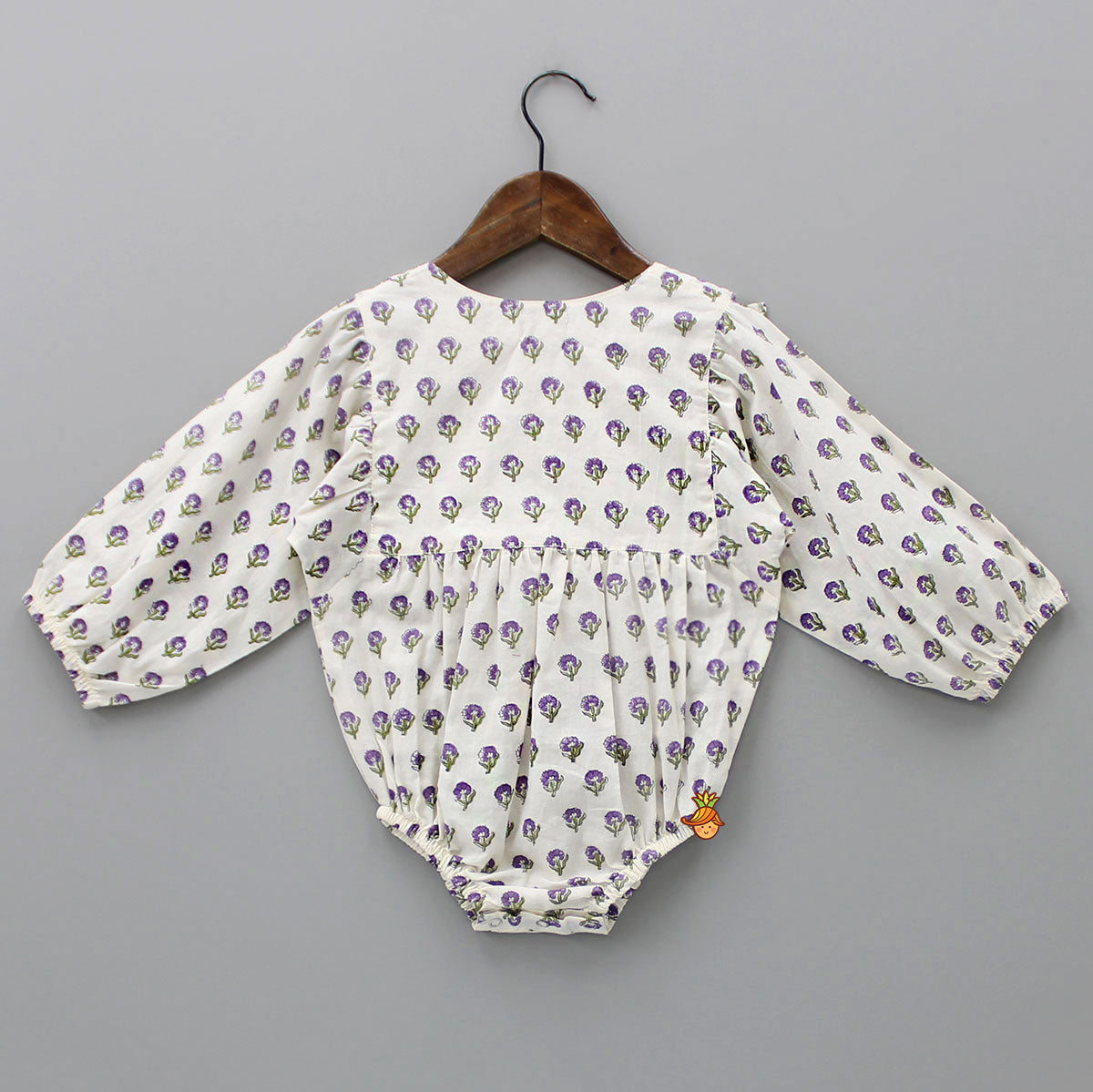 Pre Order: Floral Printed Bodysuit With Overlap Front