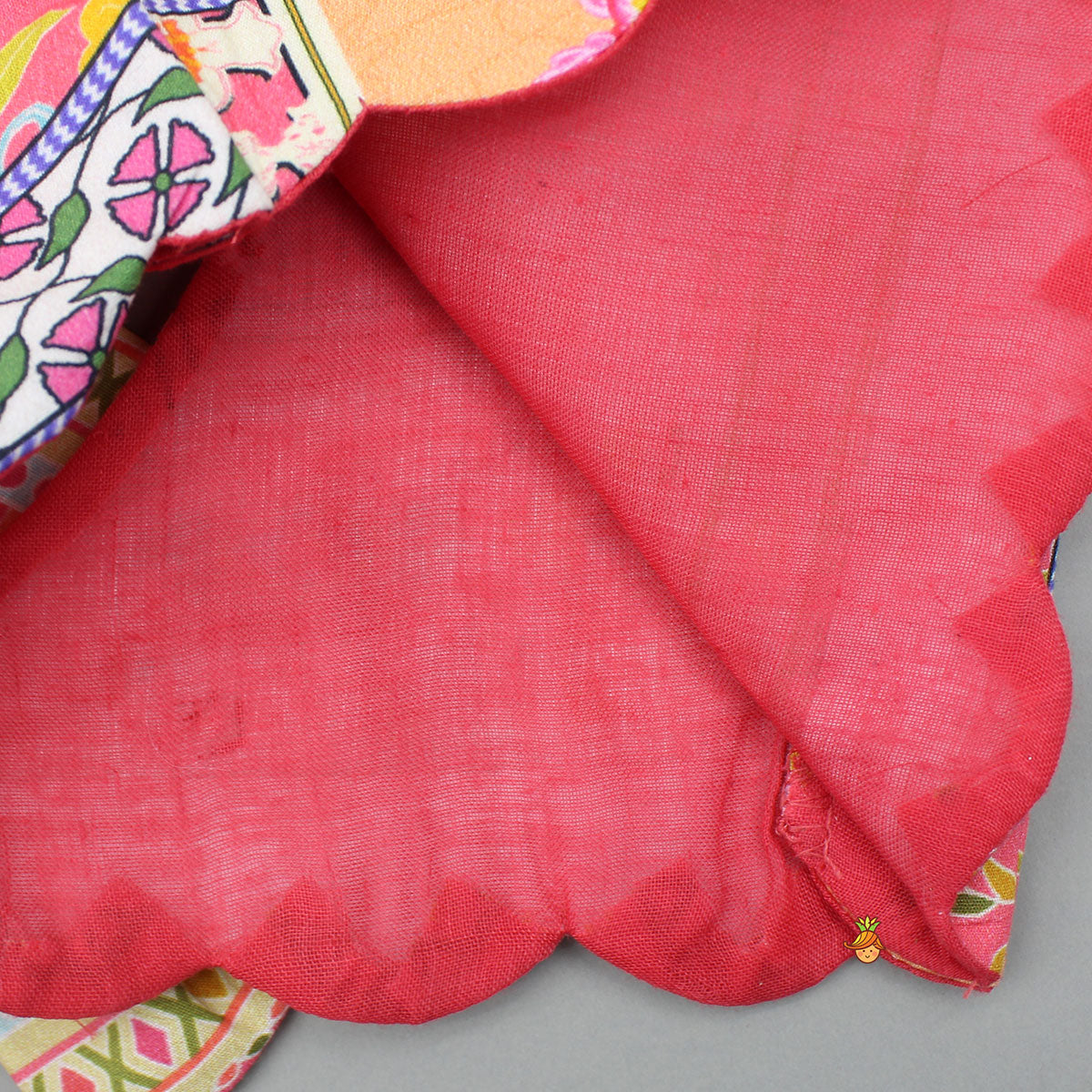 Pre Order: Floral Printed Multicolour Top And Lehenga