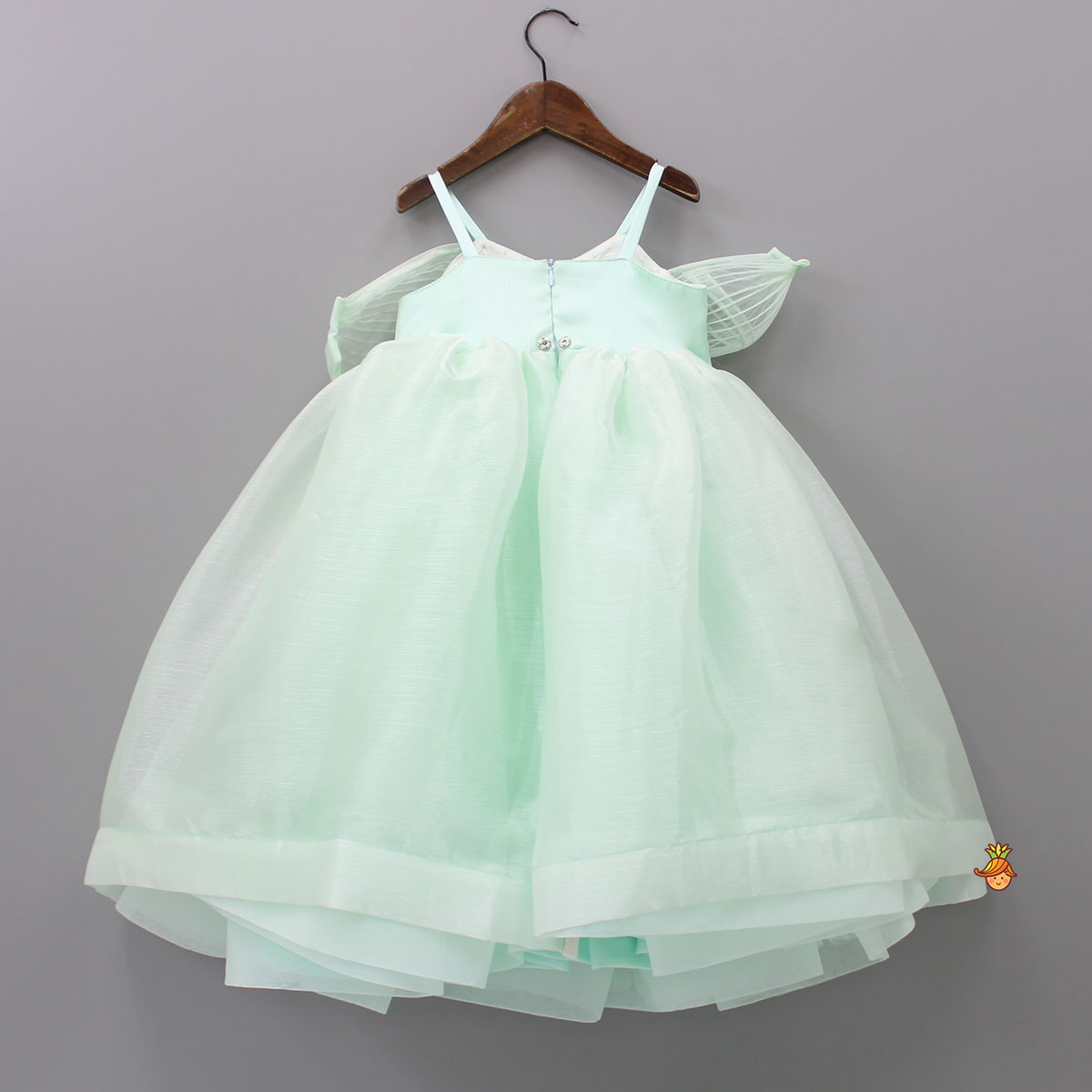 Pre Order: Green Butterfly Embroidered Embellished Gown