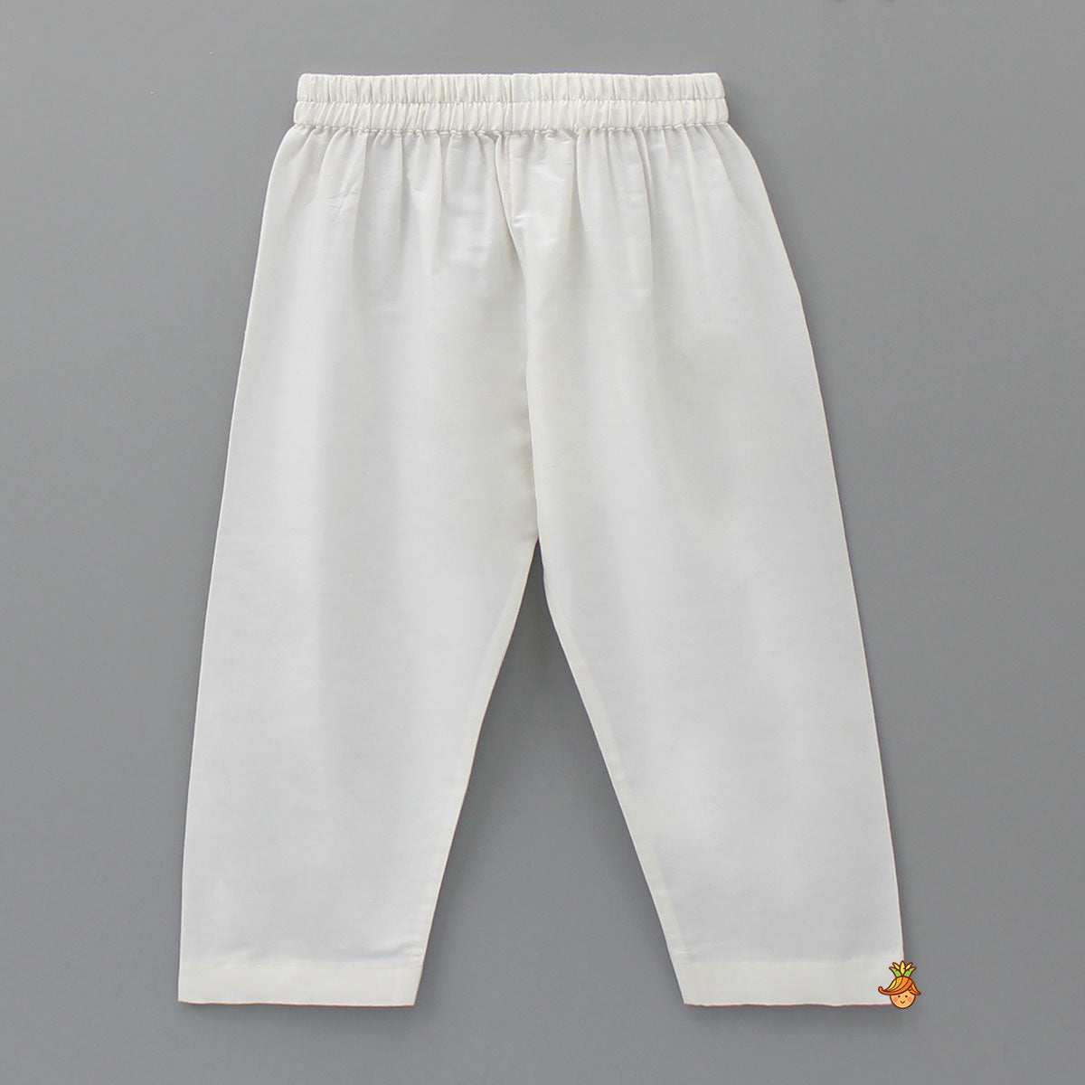 Pre Order: Embroidered Flap Orange Kurta And Pyjama