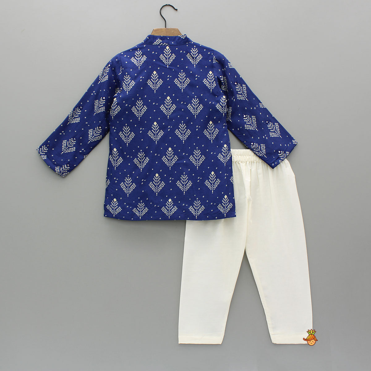 Pre Order: Printed Blue Kurta And Pyjama