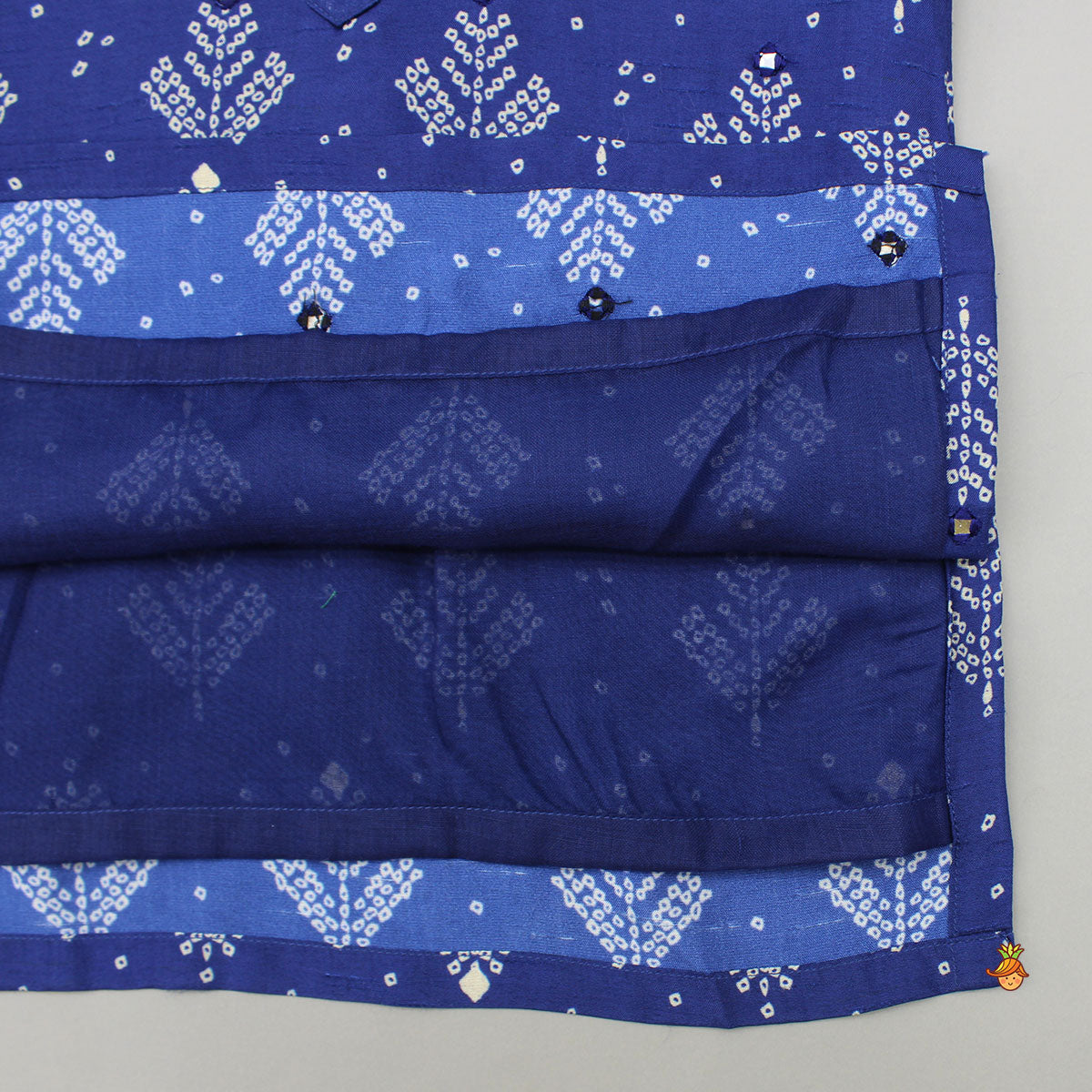 Pre Order: Printed Blue Kurta And Pyjama