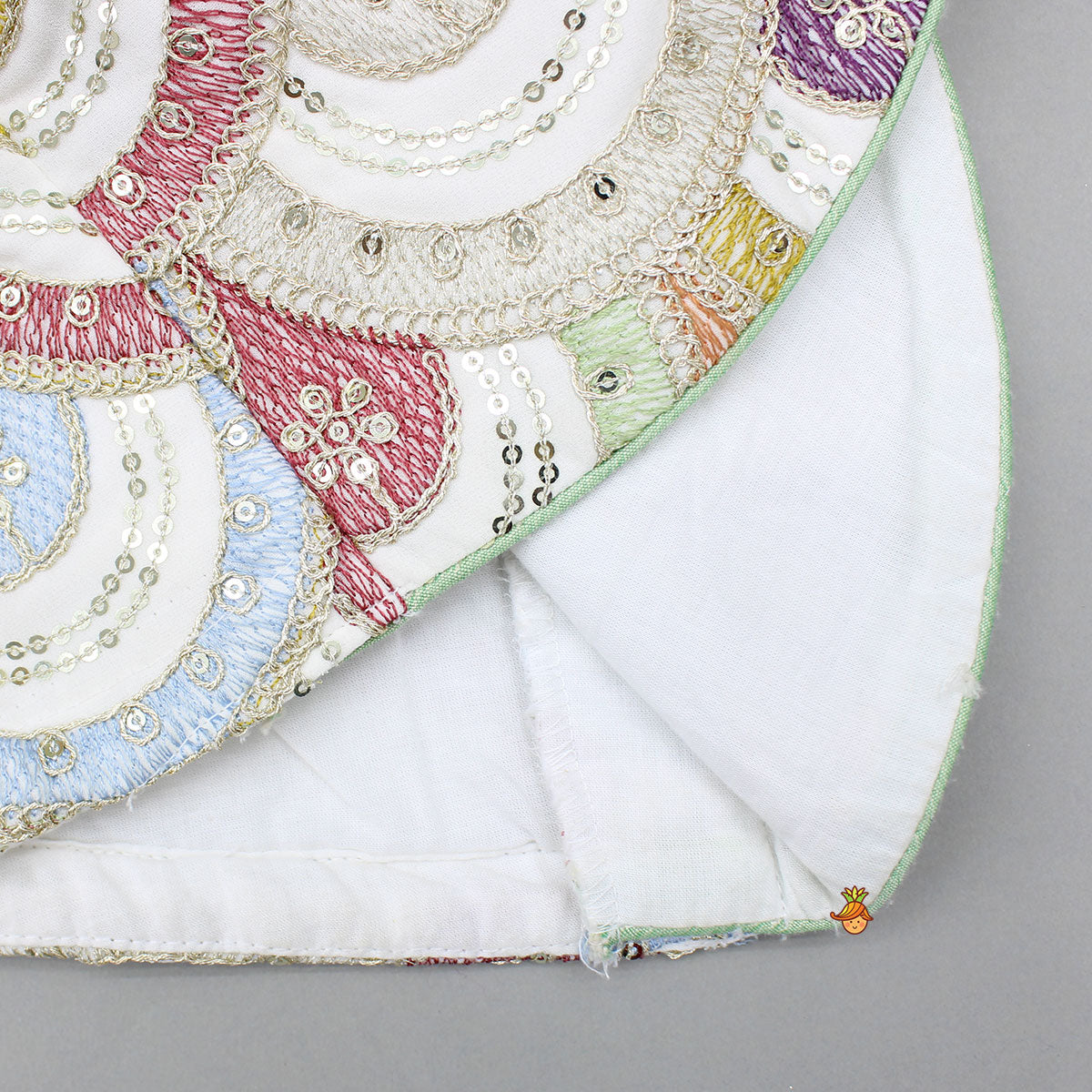 Pre Order: Multicolour Embroidered Stylish Top And Lehenga With Net Dupatta