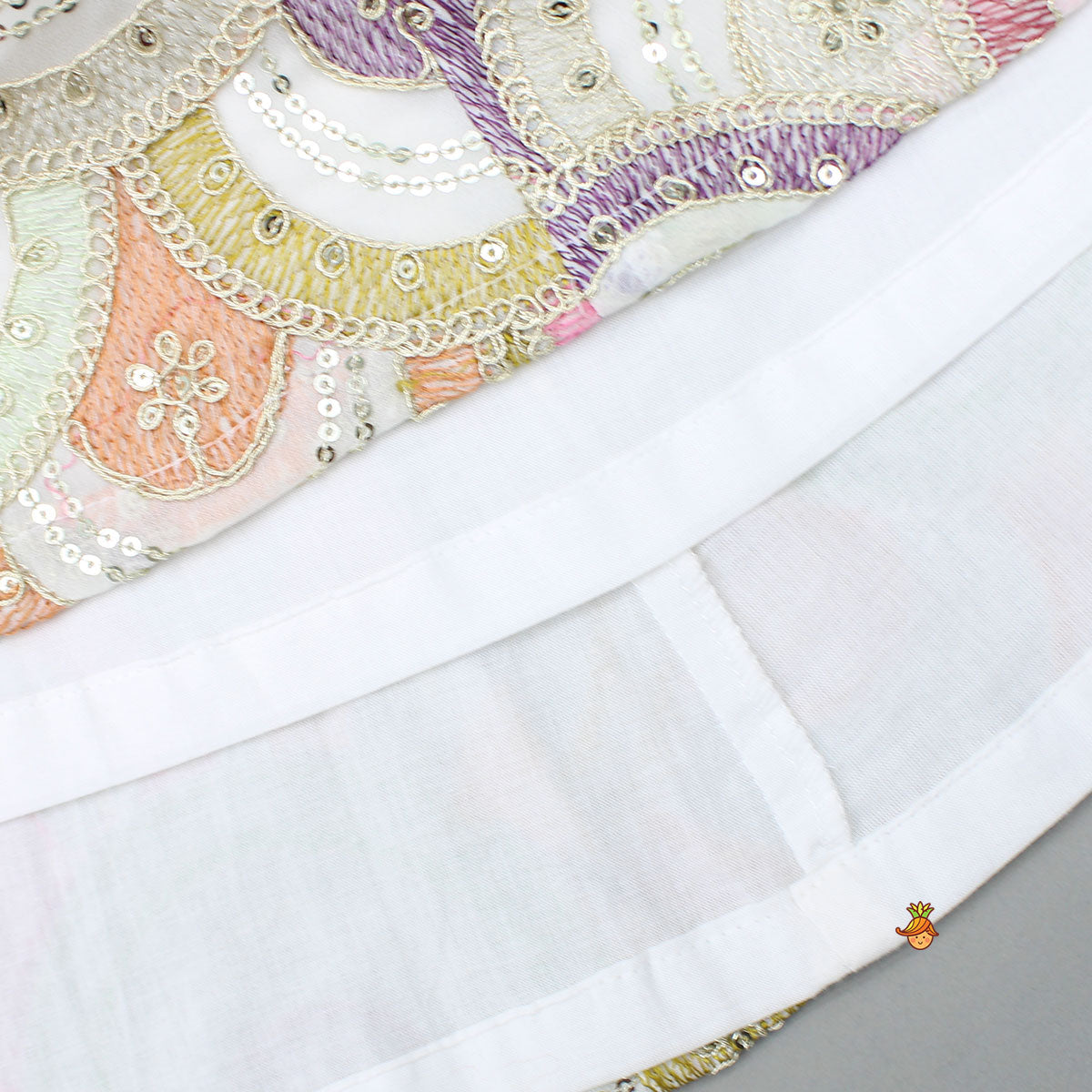 Pre Order: Multicolour Embroidered Stylish Top And Lehenga With Net Dupatta