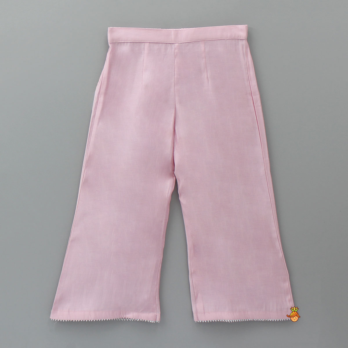 Pre Order: Pink Gota Lace Work Kurti With Matching Palazzo