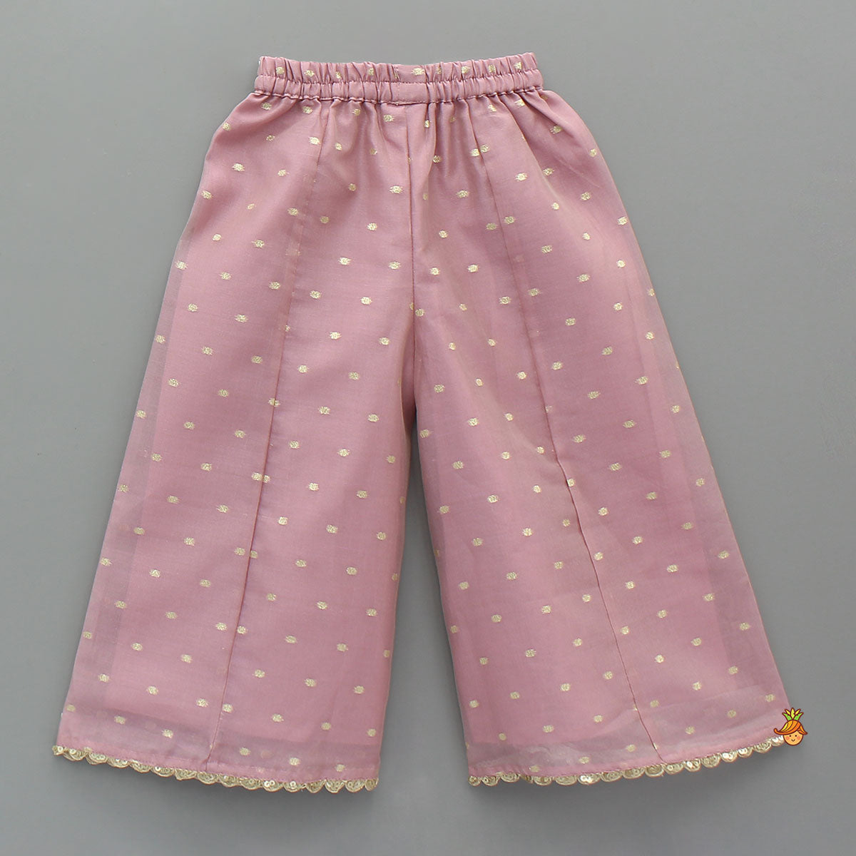 Pre Order: Flower Enhanced Kurti And Flared Palazzo