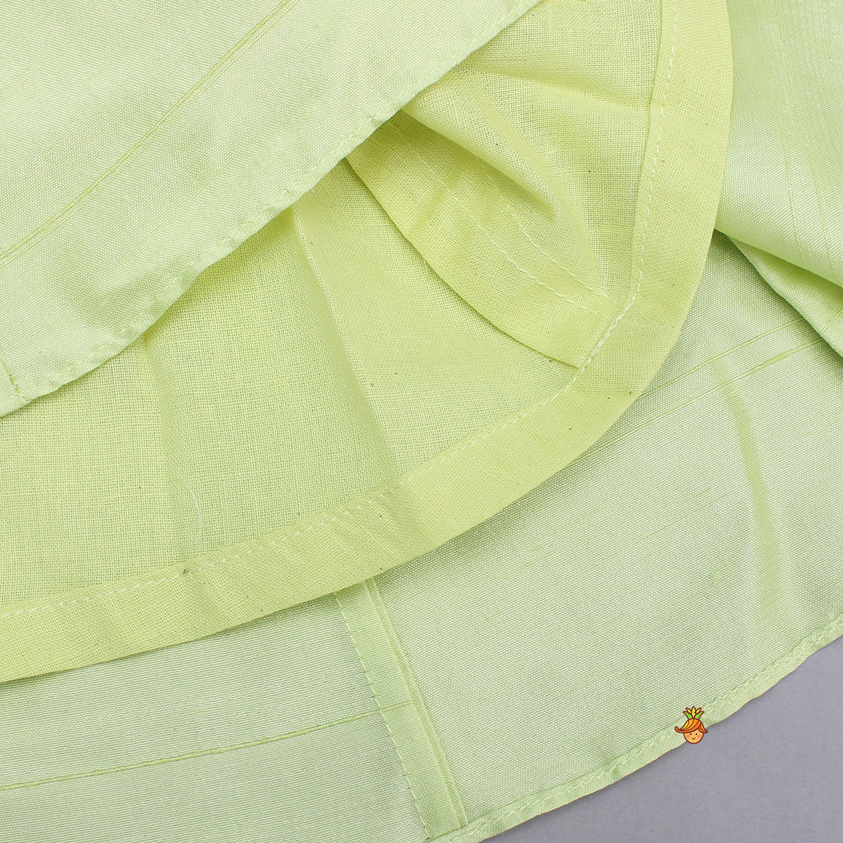 Pre Order: Green Kurti And Sharara With Pink Net Dupatta