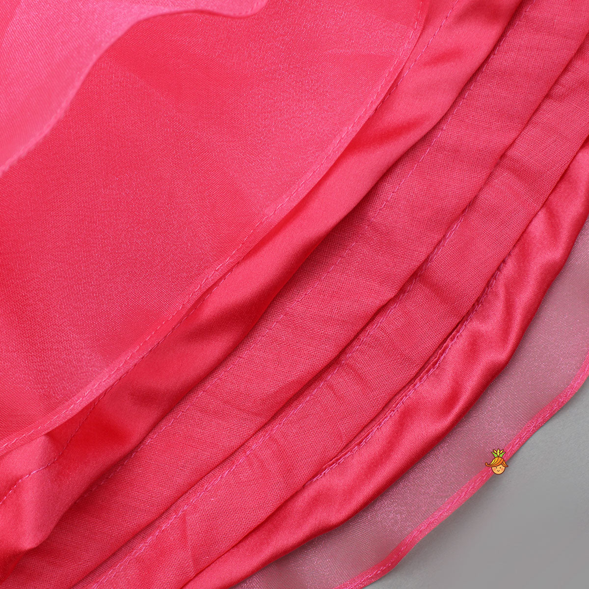Pre Order: Flower Adorned Stylish Top And Asymmetrical Ruffle Lehenga