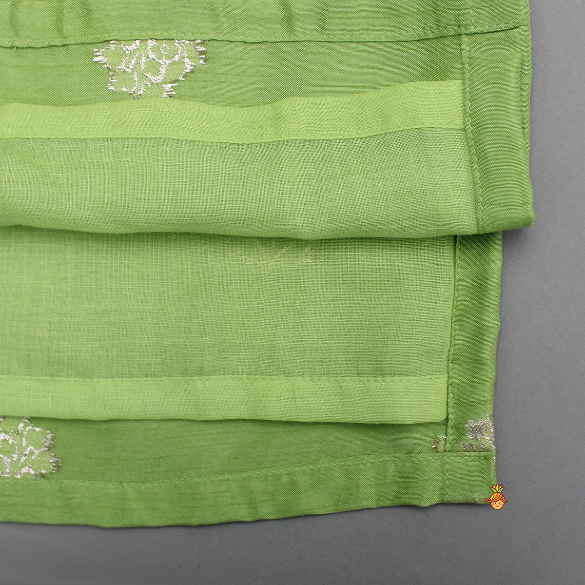 Brocade Green Kurta And Pyjama