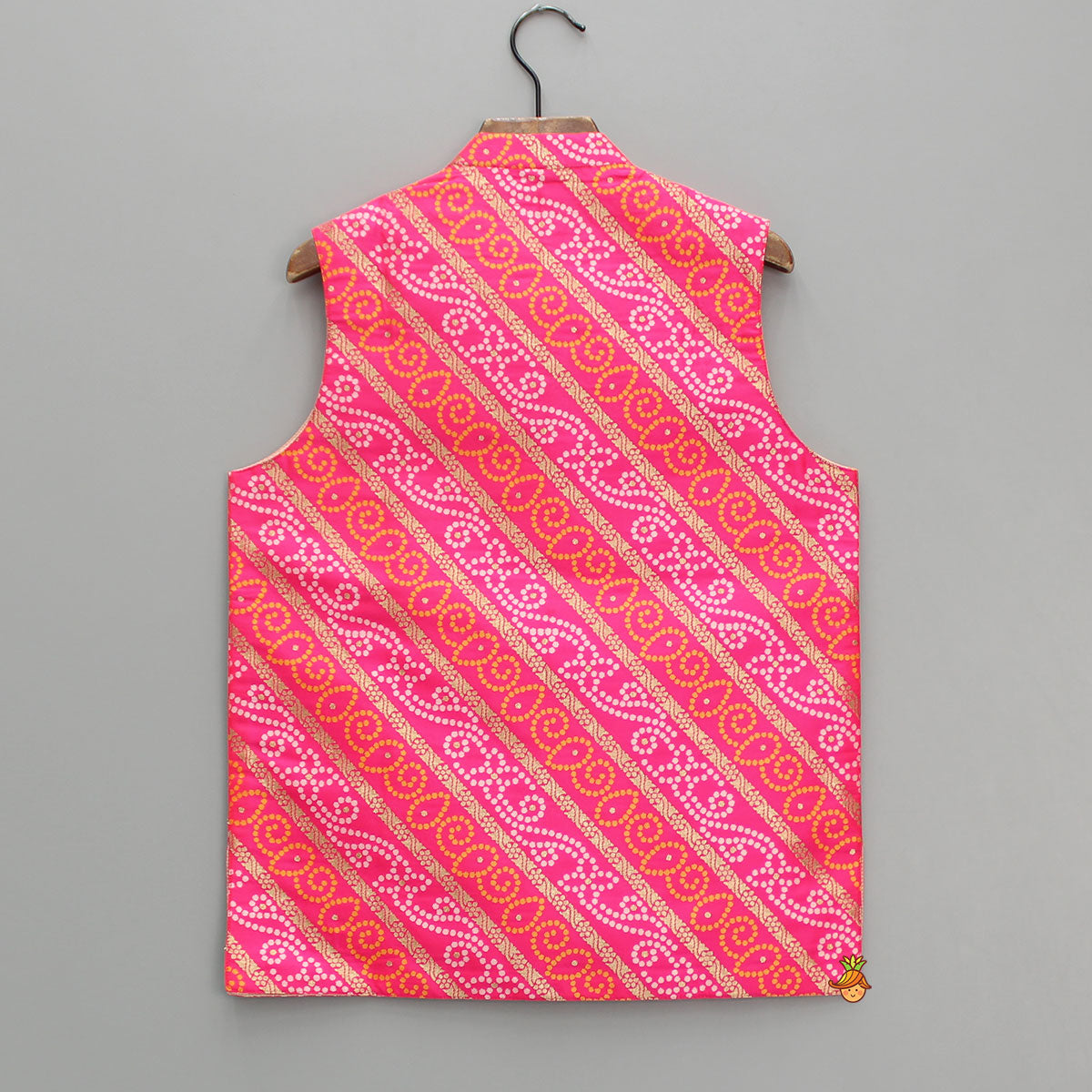 Pre Order: Multicoloured Bandhani Printed Jacket